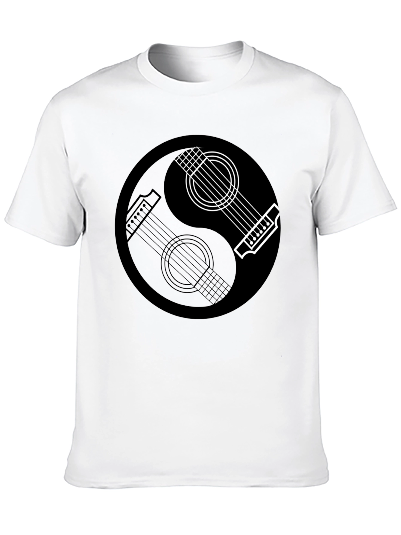 Yin Yang Guitar Graphic Tee - Musical Balance T-Shirt