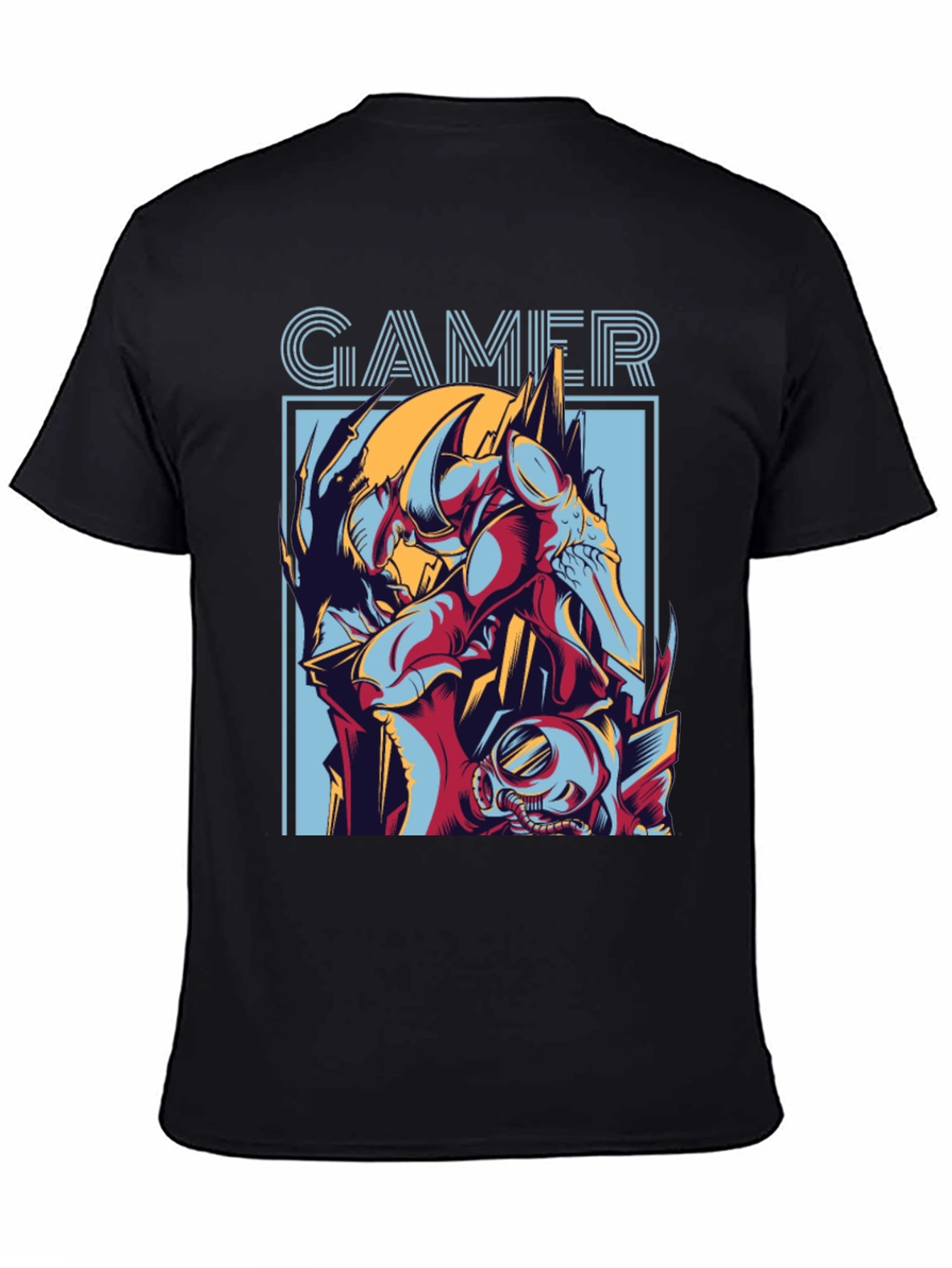 Gamer Graphic Print T-Shirt - Black