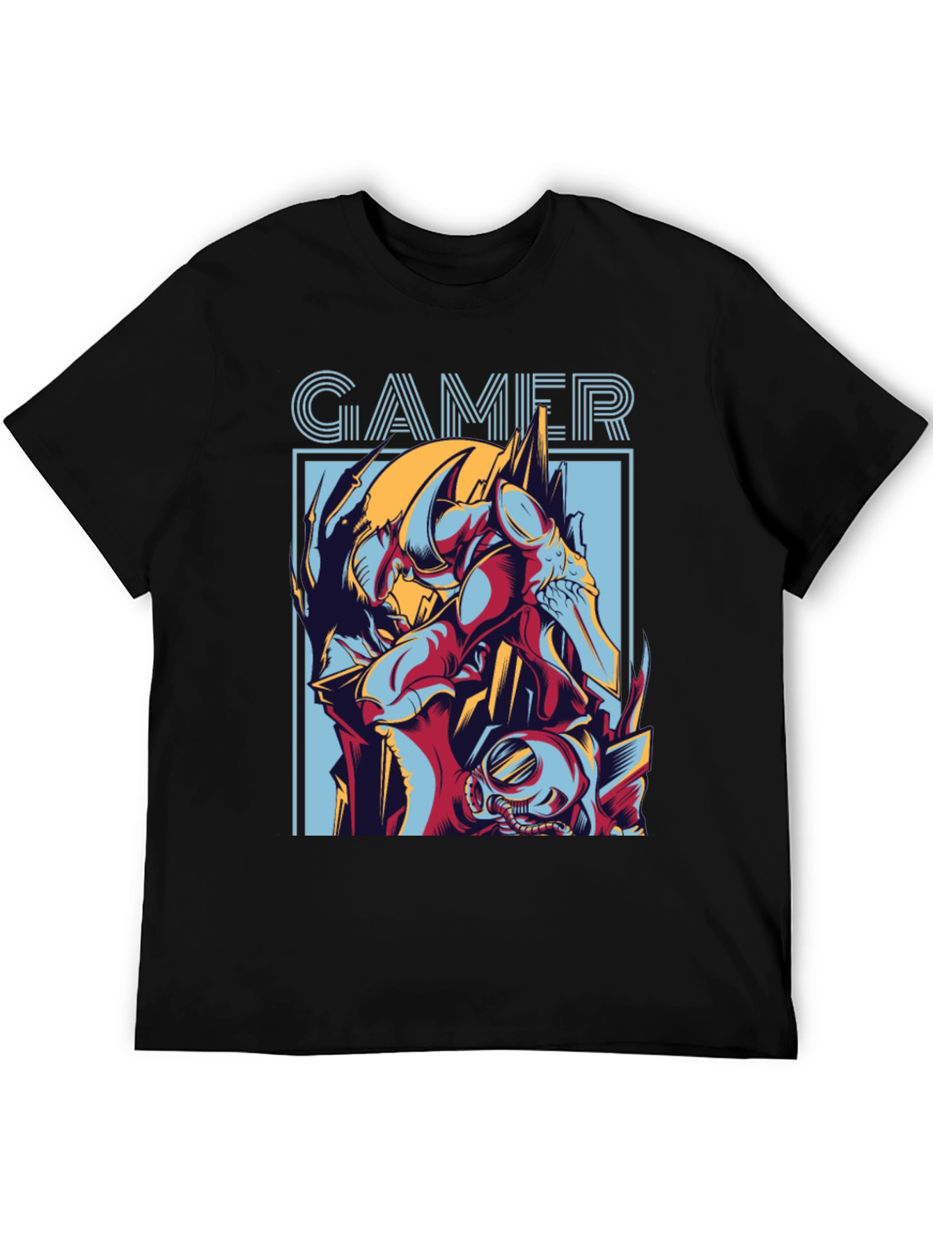 Gamer Graphic Print T-Shirt - Black