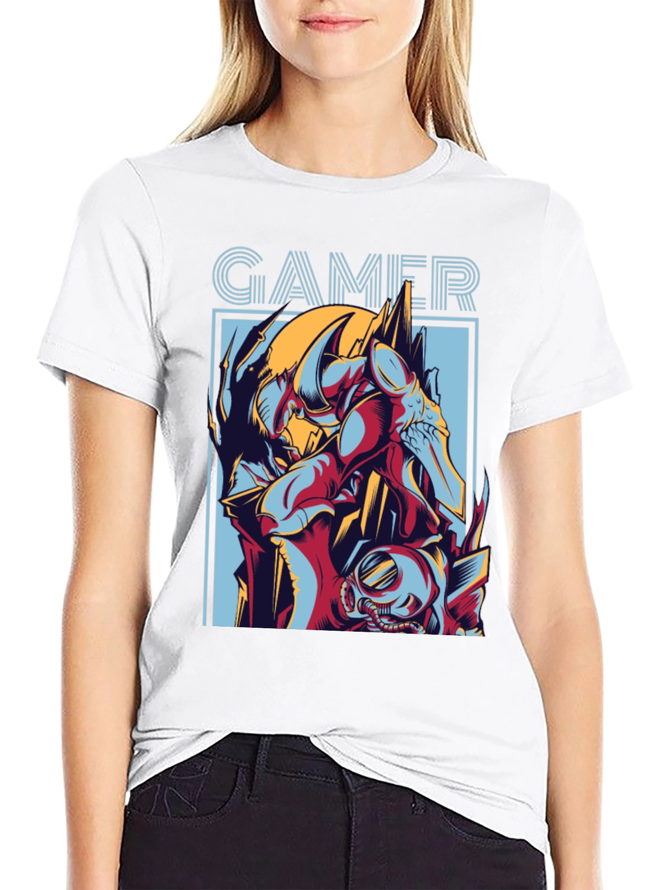 Gamer Graphic Print T-Shirt - Black