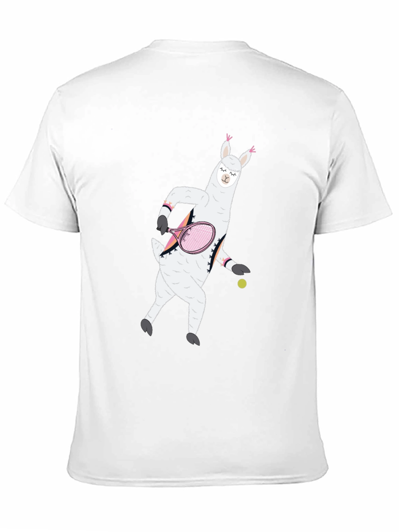 Llama Tennis Black T-Shirt