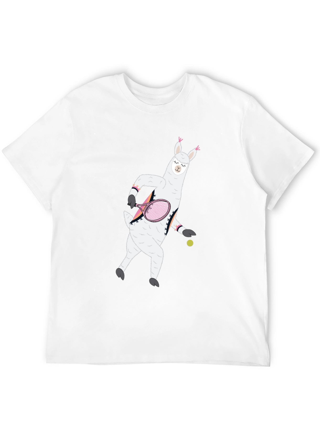 Llama Tennis Black T-Shirt