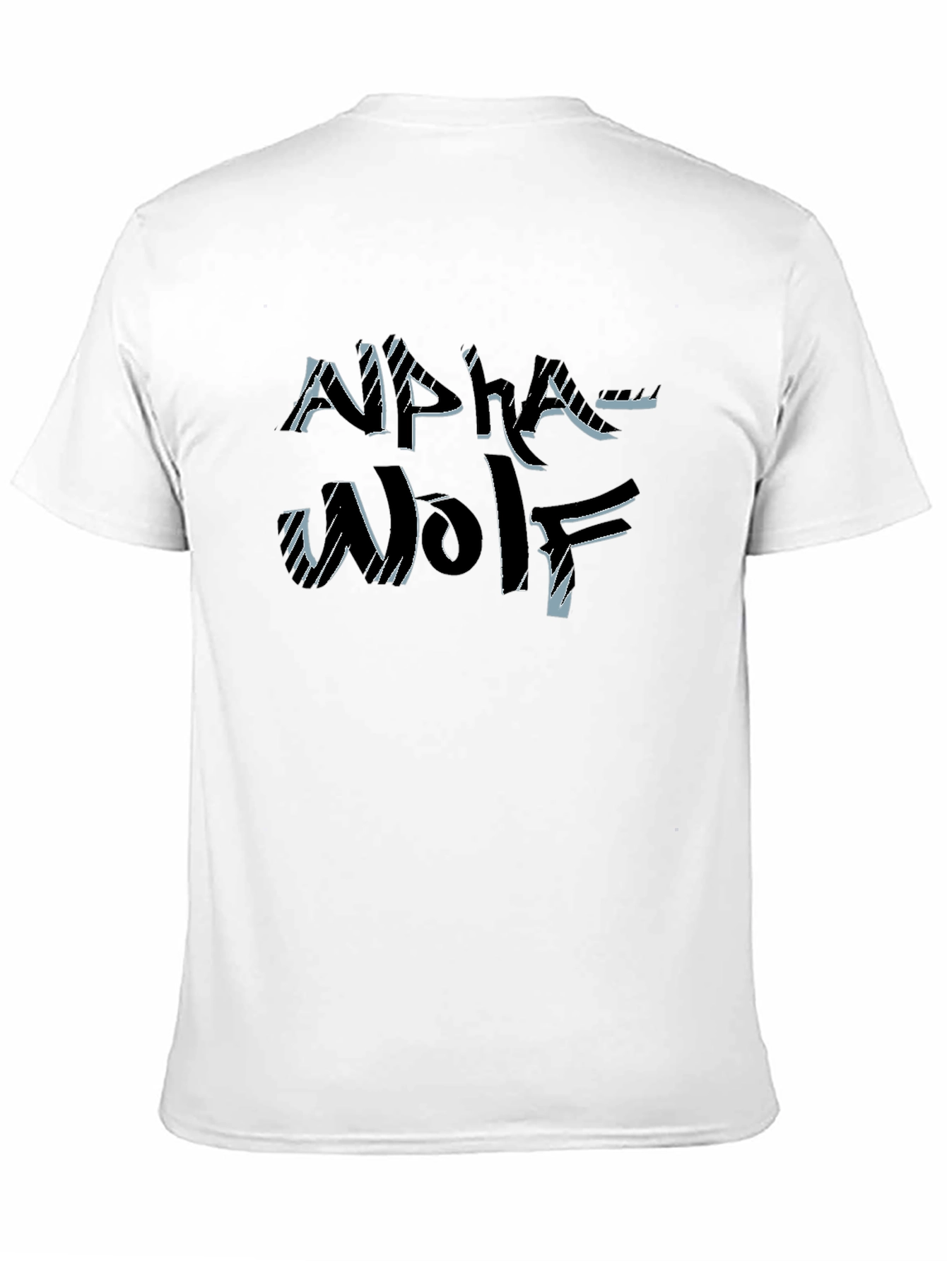 Alpha Wolf Graphic Tee - Black Cotton T-Shirt