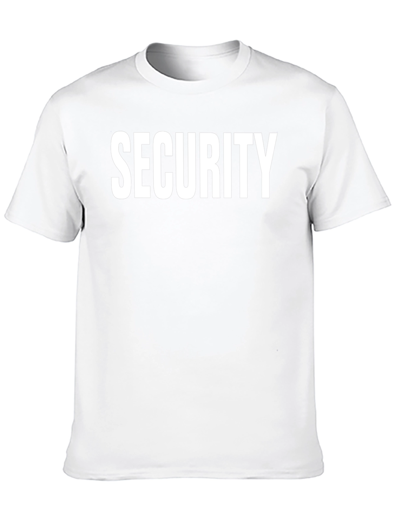 Security T-Shirt - Bold White Print on Black
