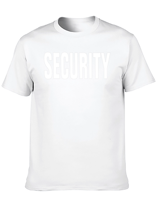 Security T-Shirt - Bold White Print on Black