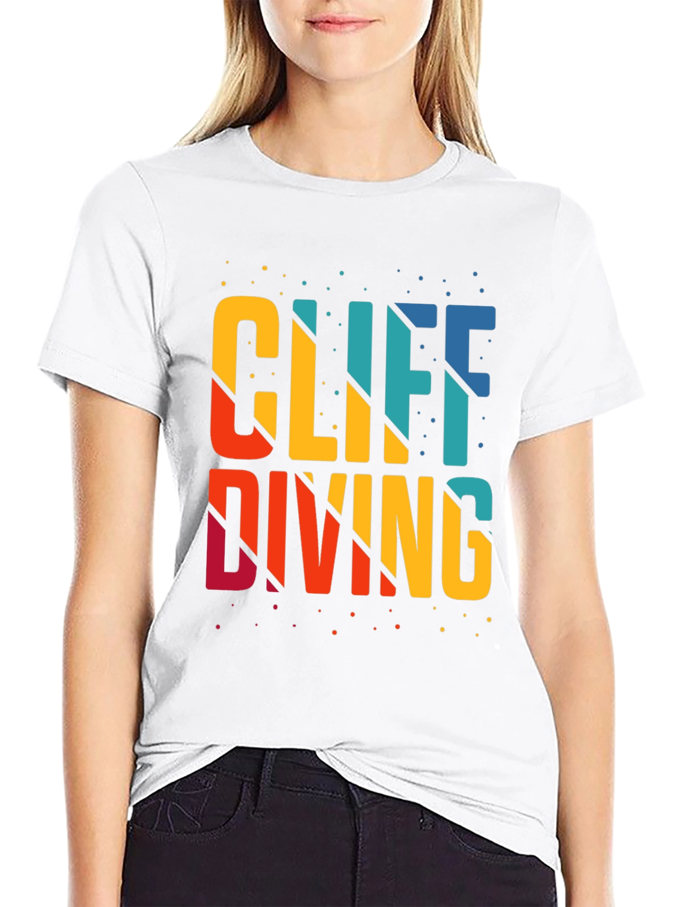 Cliff Diving Graphic T-Shirt - Black Tee