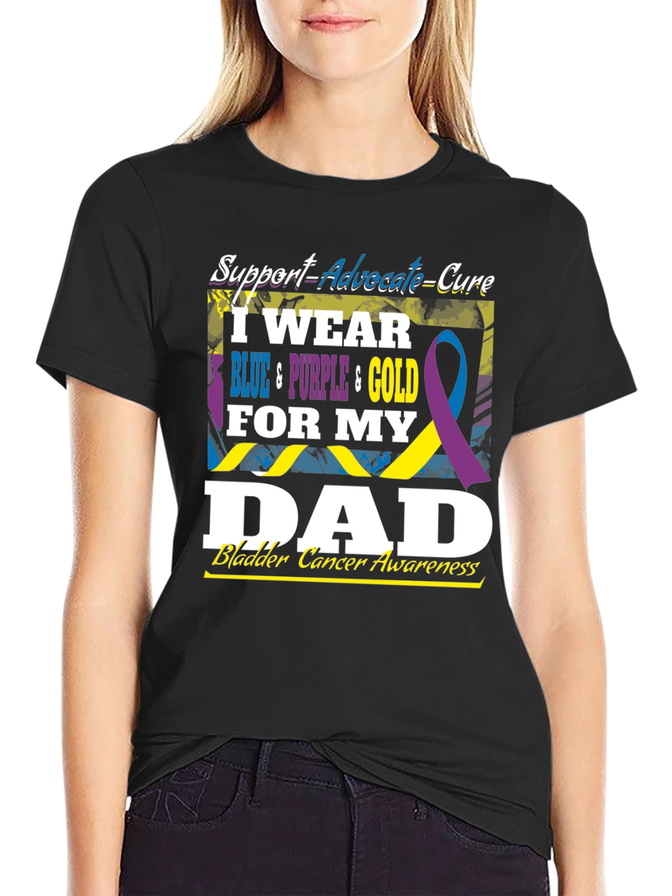 Bladder Cancer Awareness Dad T-Shirt