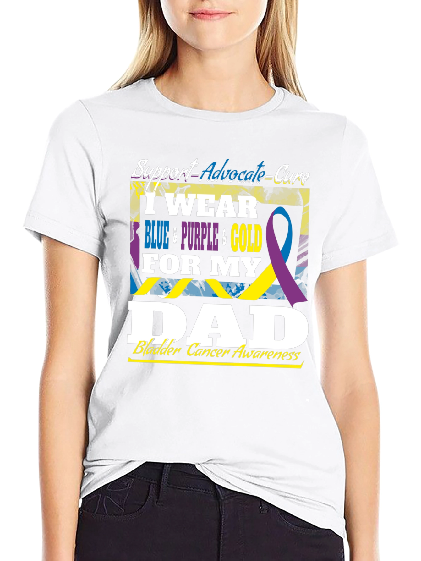 Bladder Cancer Awareness Dad T-Shirt