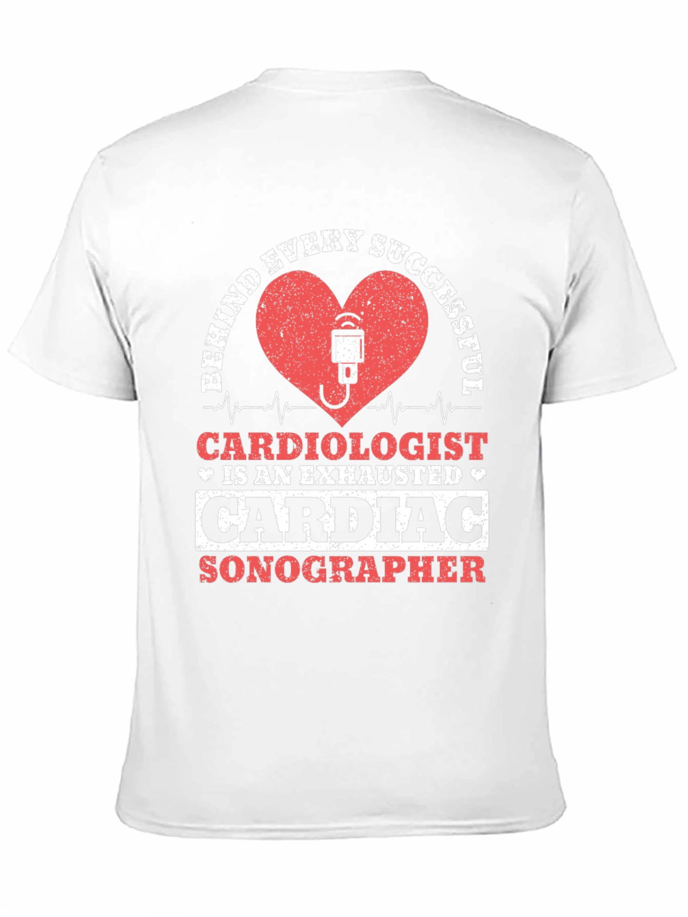 Cardiac Sonographer T-Shirt - Exhausted Cardiologist Design