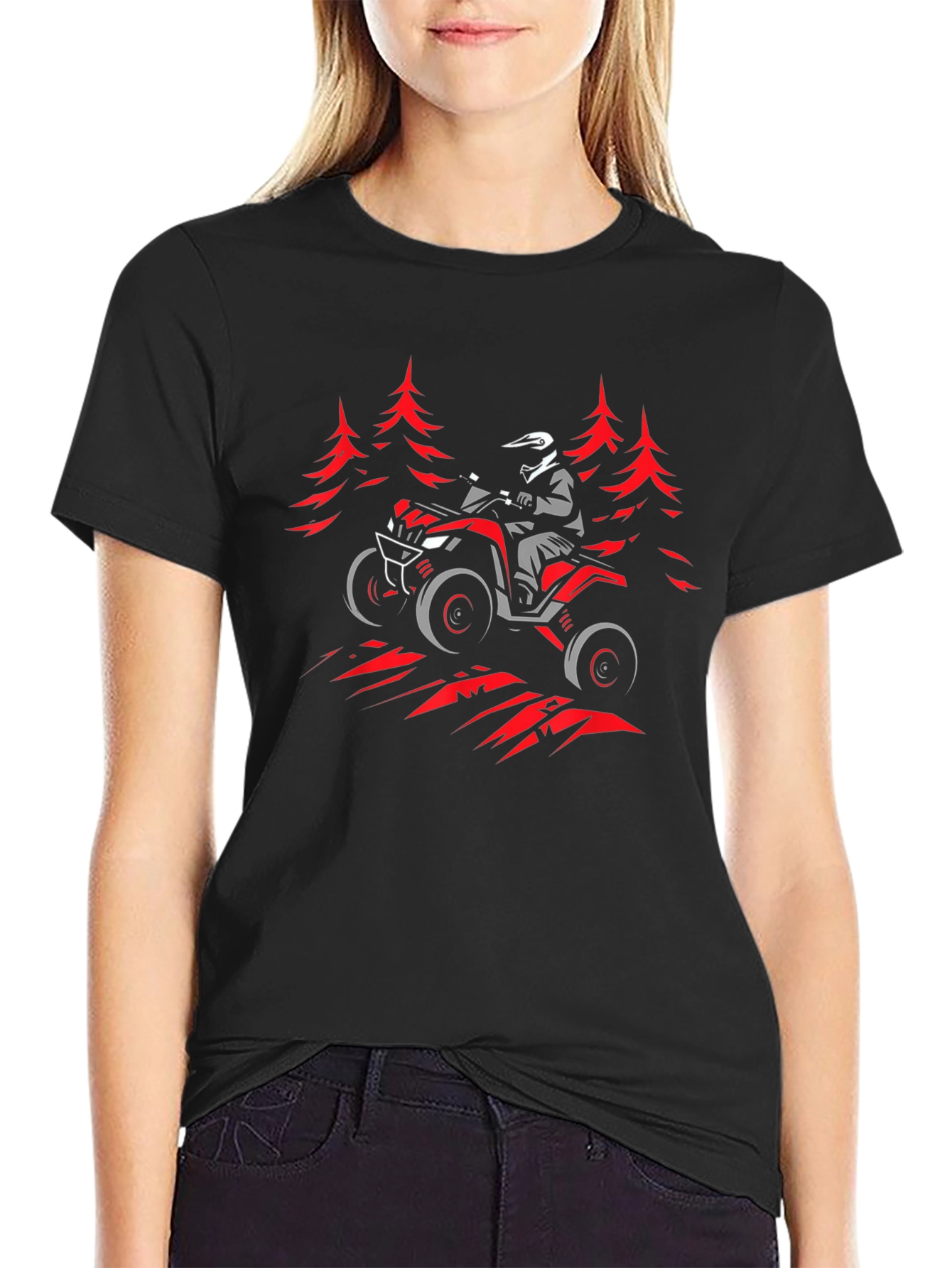ATV Rider Graphic Tee - Black T-Shirt