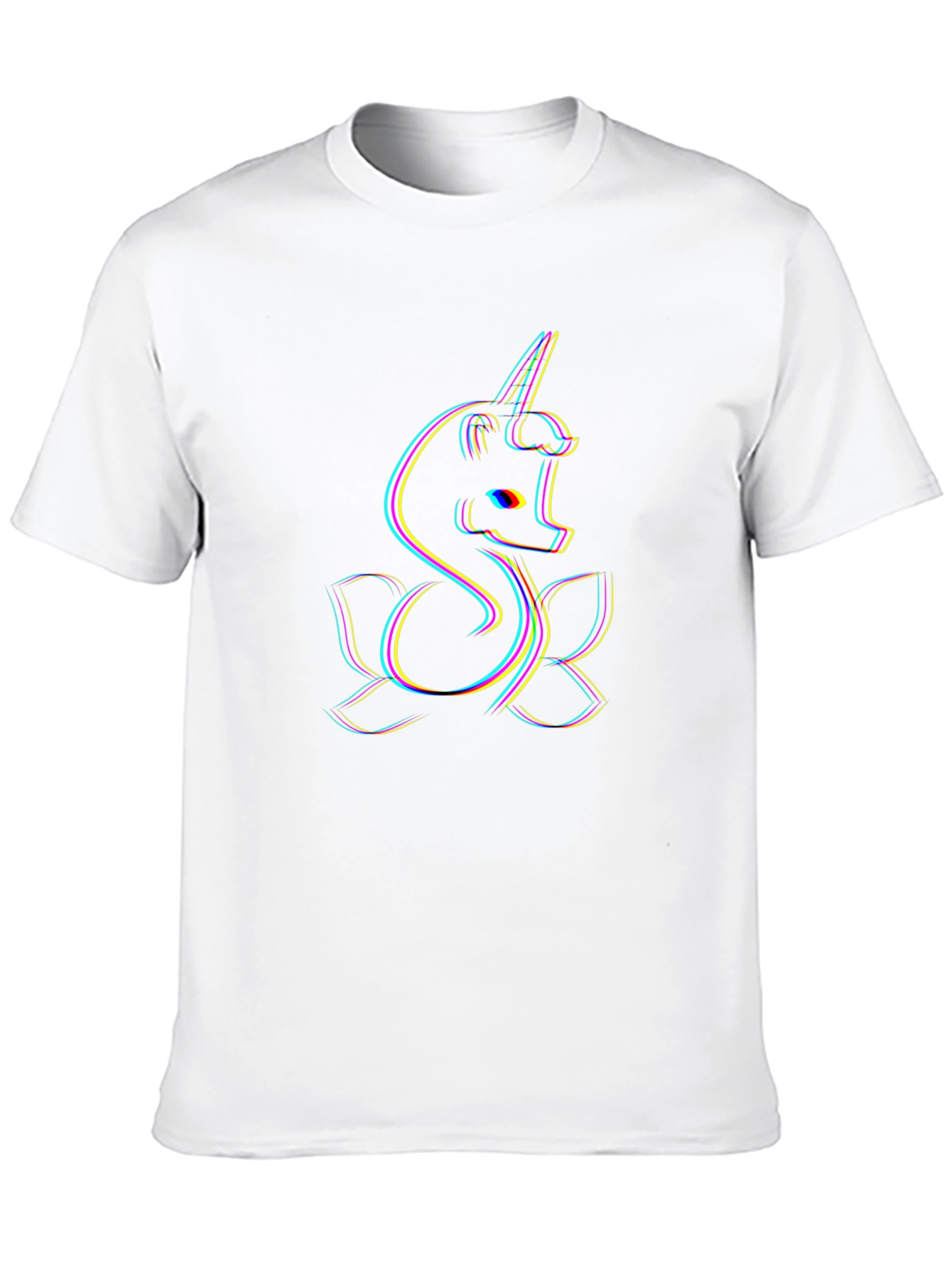 Unicorn Graphic Print Black T-Shirt