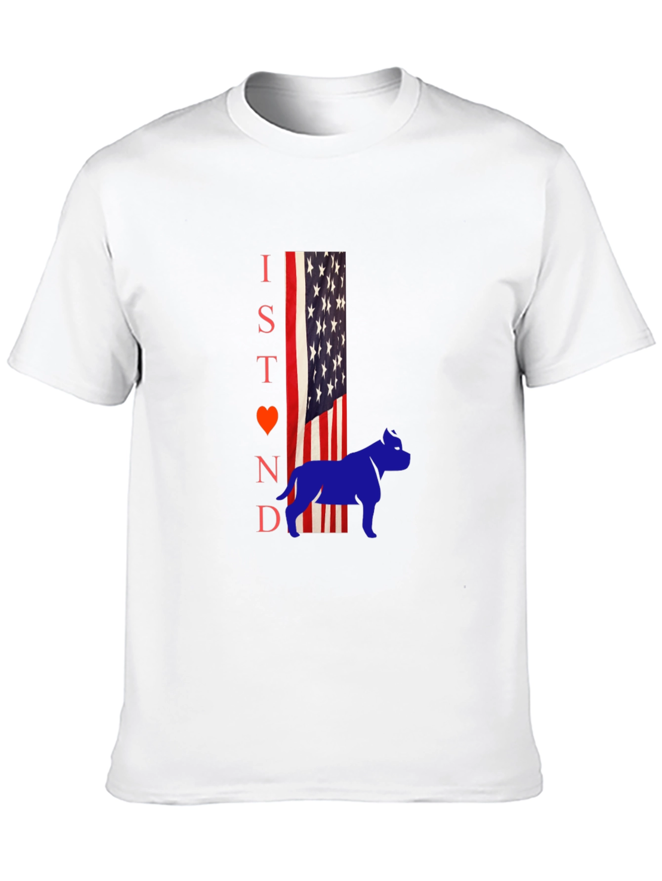 I Stand for Pitbulls Mens Graphic T-Shirt