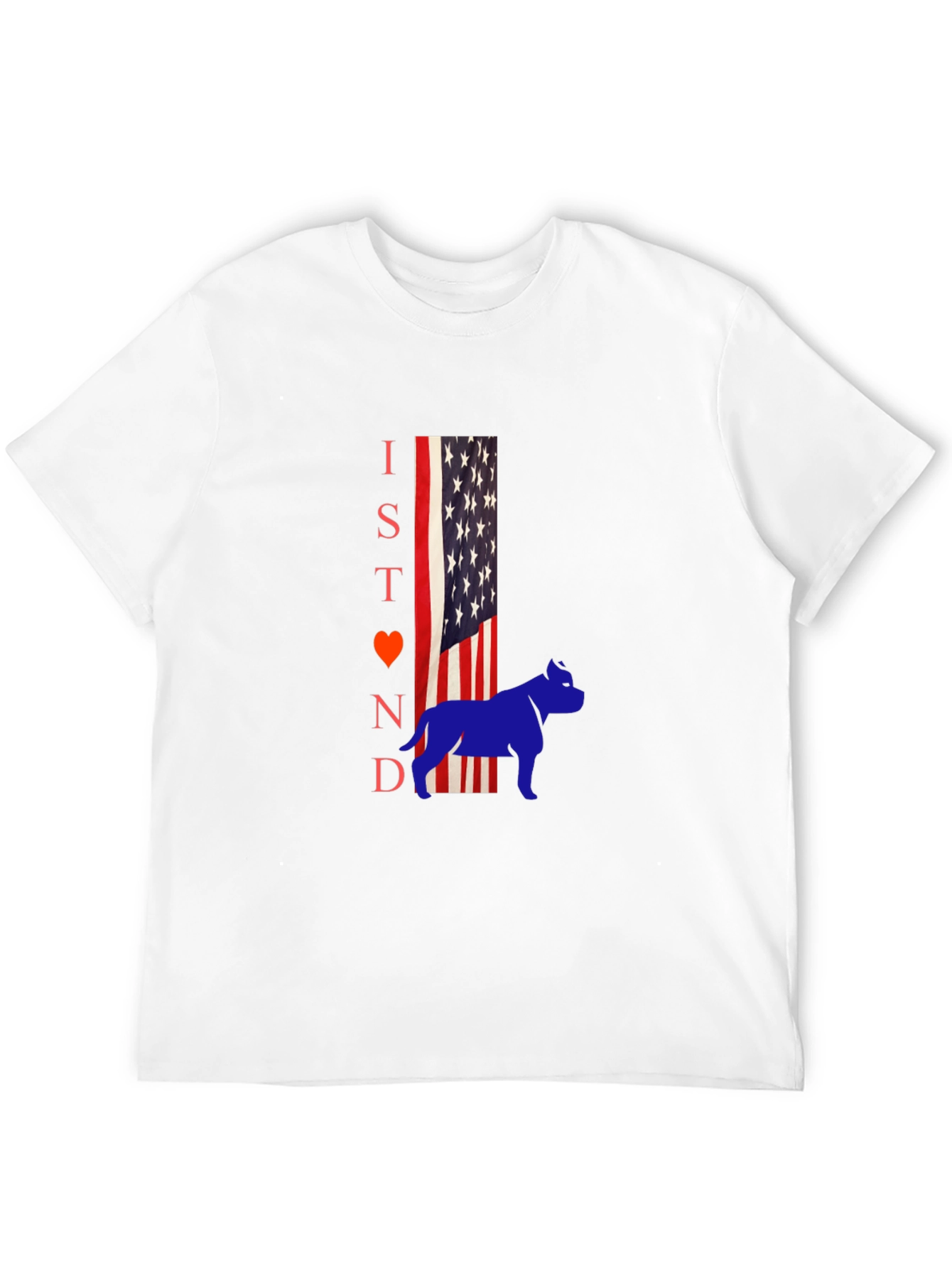 I Stand for Pitbulls Mens Graphic T-Shirt