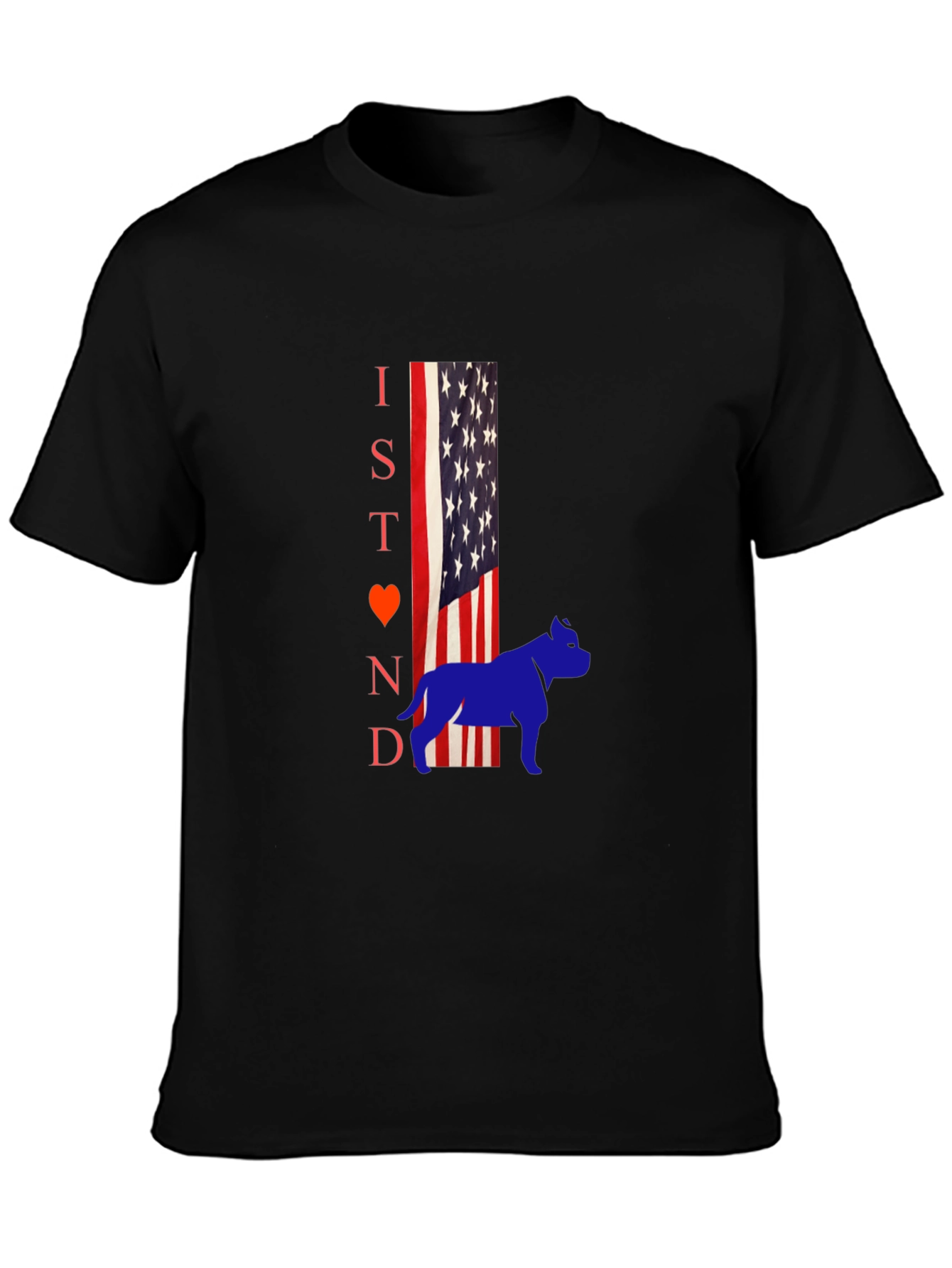 I Stand for Pitbulls Mens Graphic T-Shirt