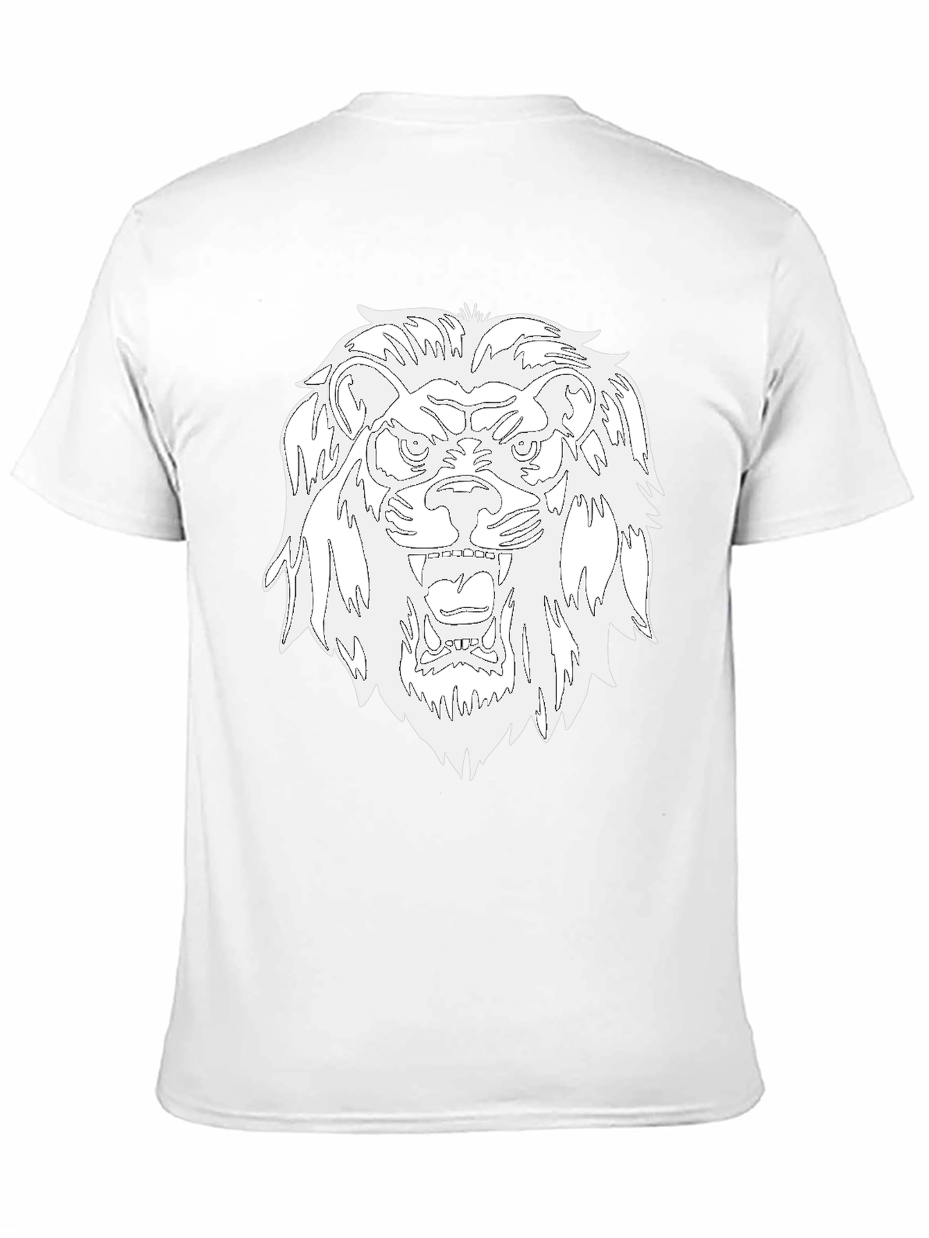 Black T-Shirt with Bold Lion Graphic