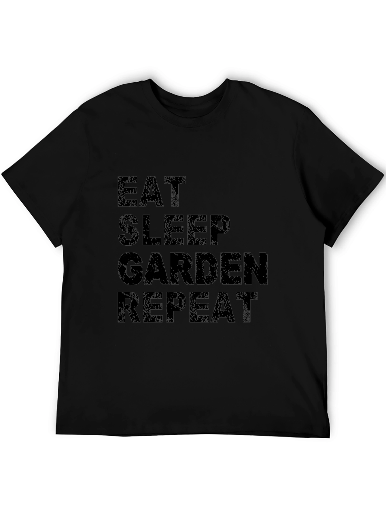 Eat Sleep Garden Repeat Black T-Shirt