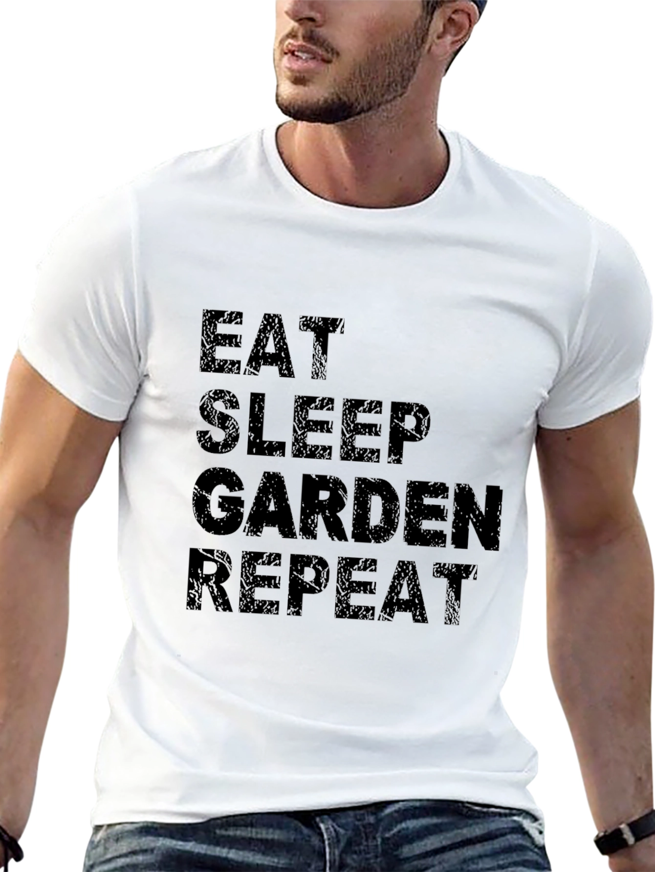 Eat Sleep Garden Repeat Black T-Shirt