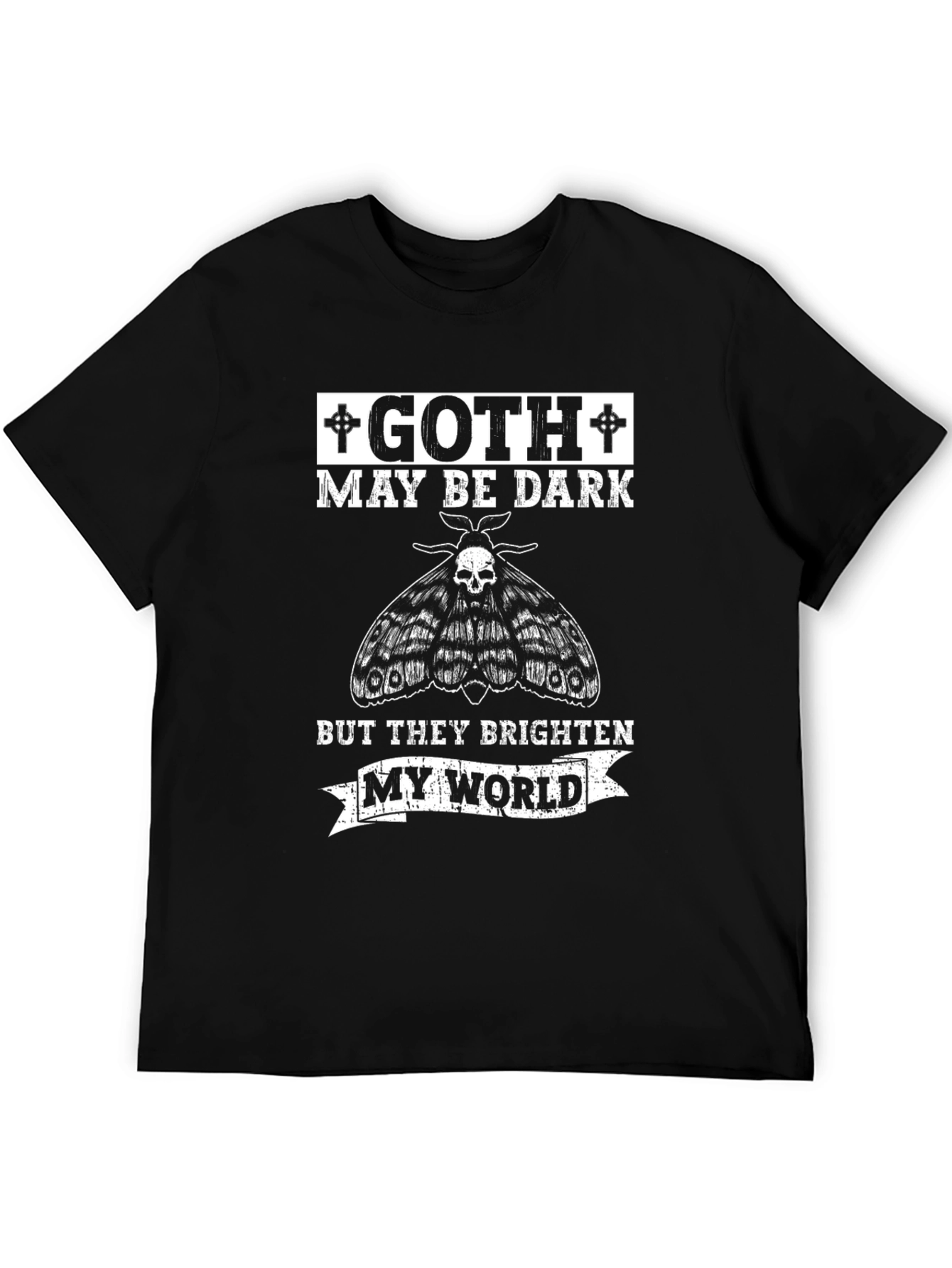 Goth Moth Graphic T-Shirt - Dark Humor Tee