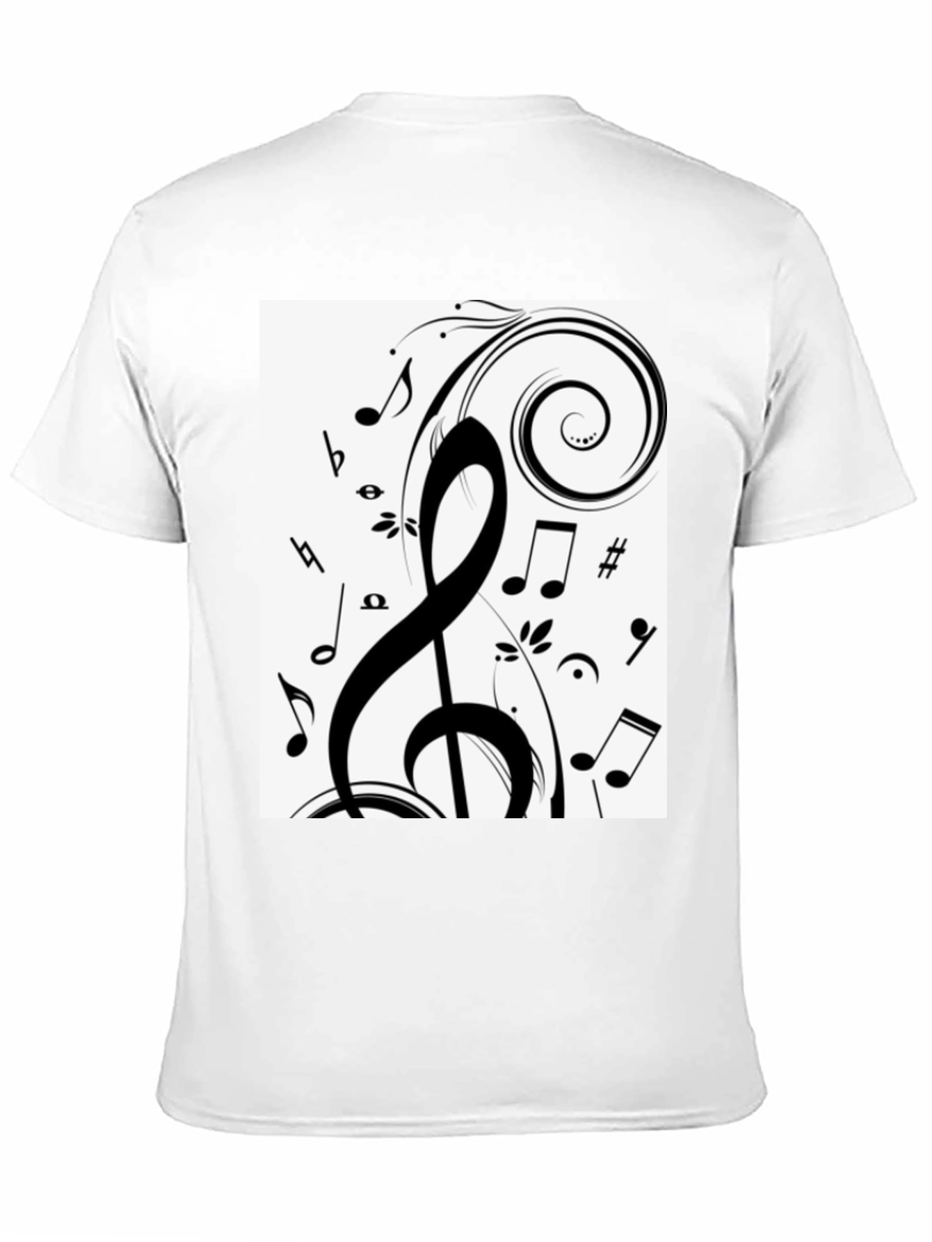 Musical Notes Black Graphic Tee