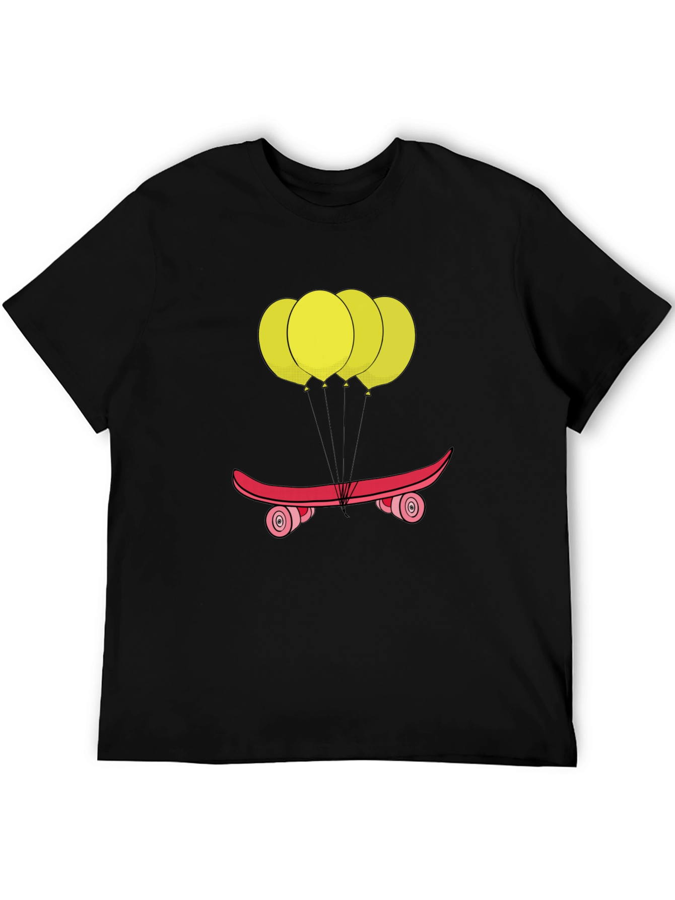 Skateboard Balloons Graphic Tee - Casual Comfort