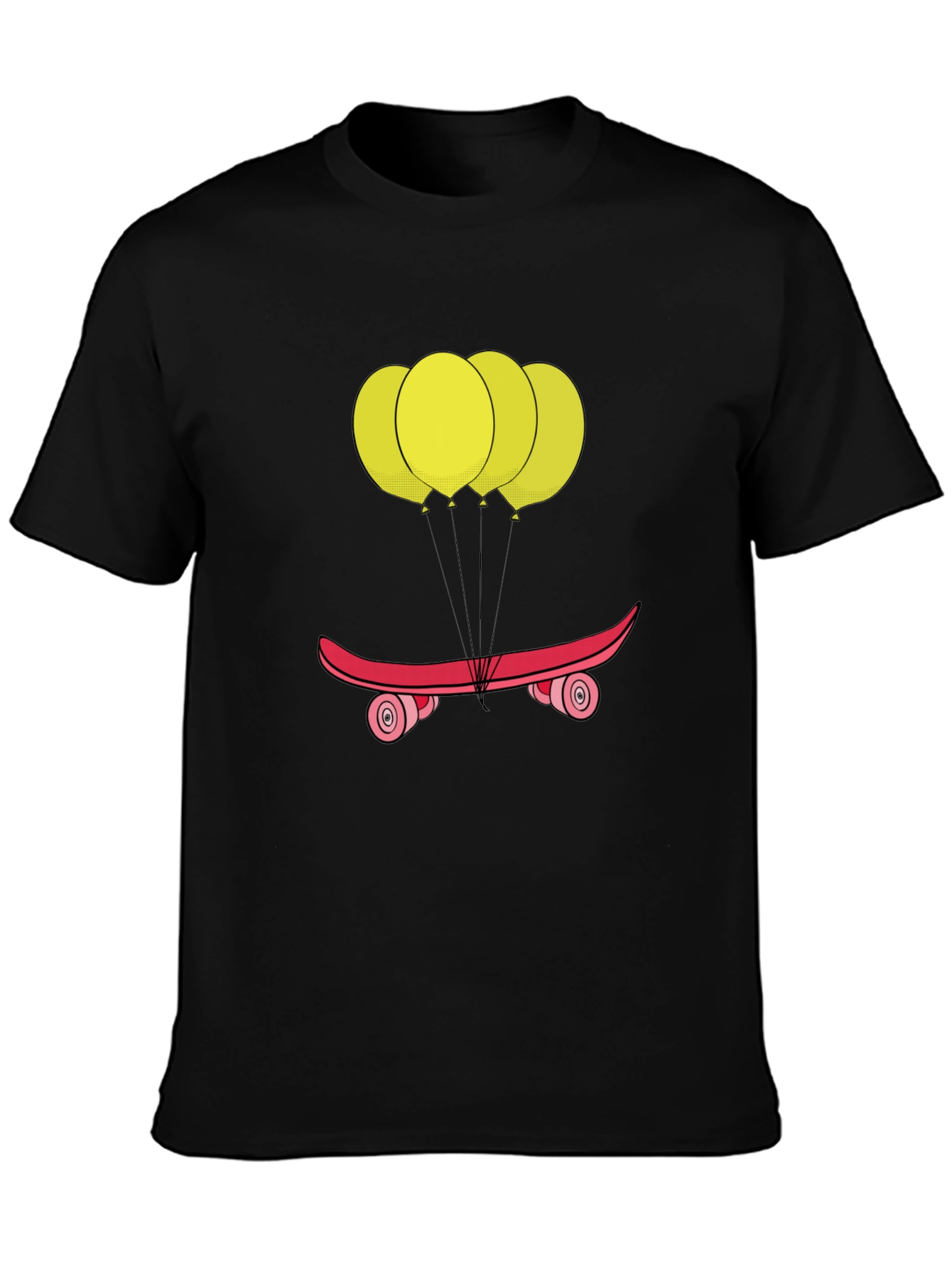 Skateboard Balloons Graphic Tee - Casual Comfort