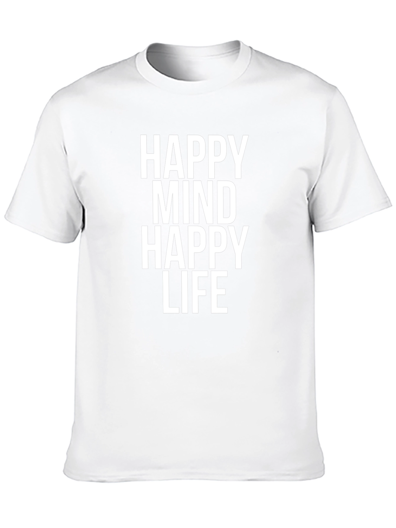 Happy Mind Happy Life Graphic Tee - Black