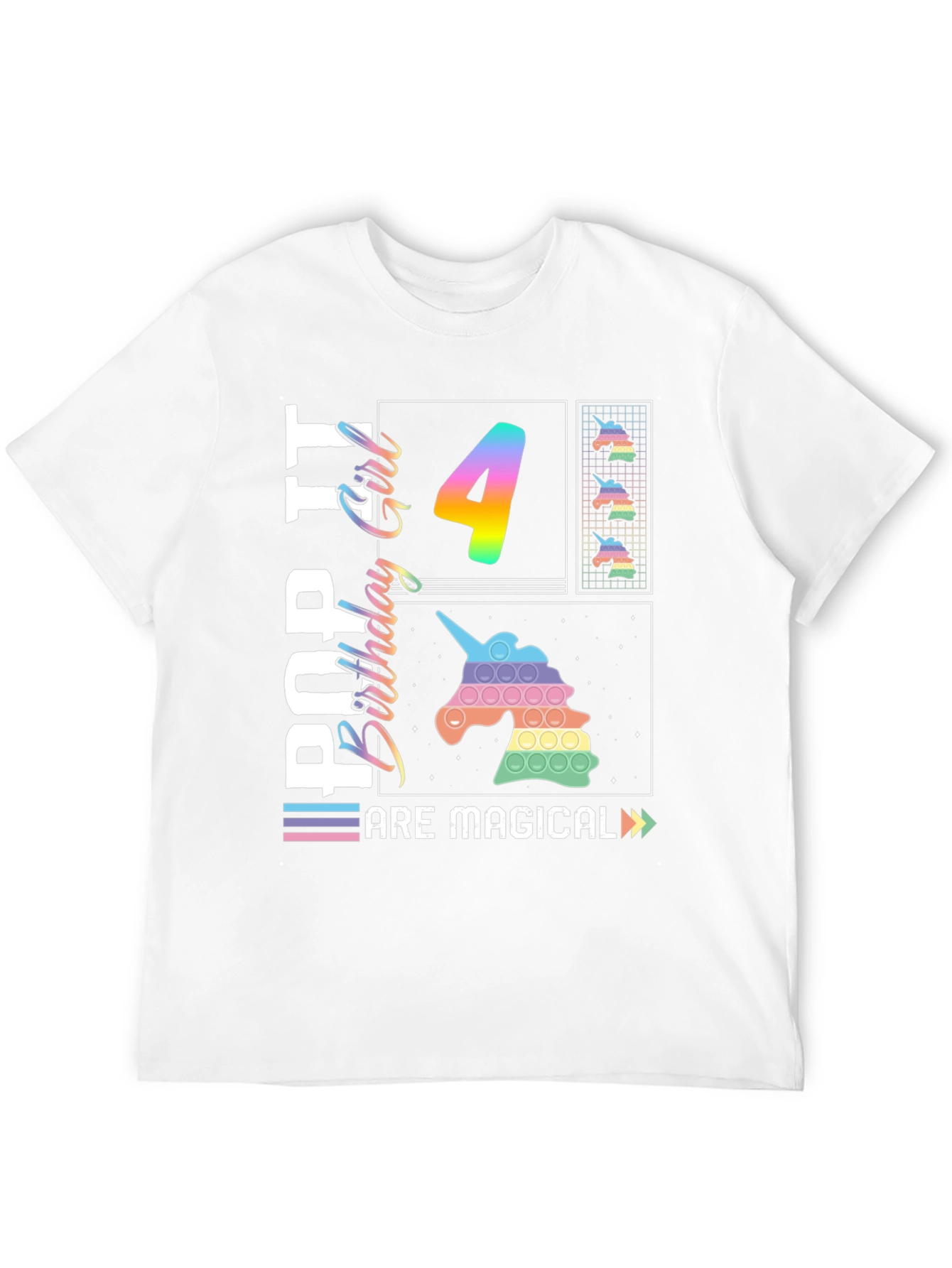 Pop It Birthday Girl 4 T-Shirt