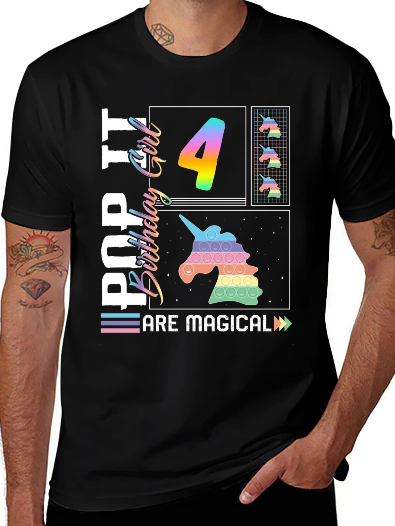 Pop It Birthday Girl 4 T-Shirt