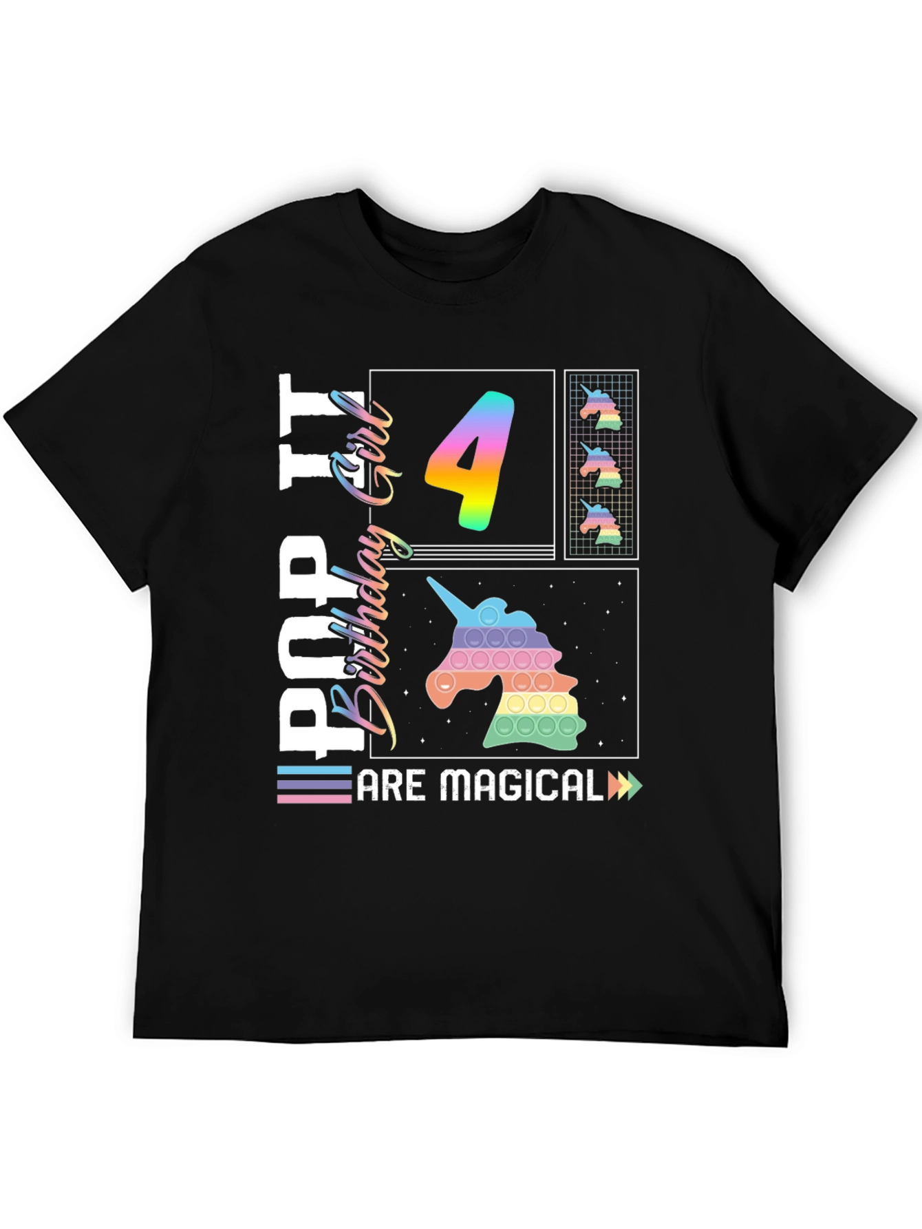 Pop It Birthday Girl 4 T-Shirt