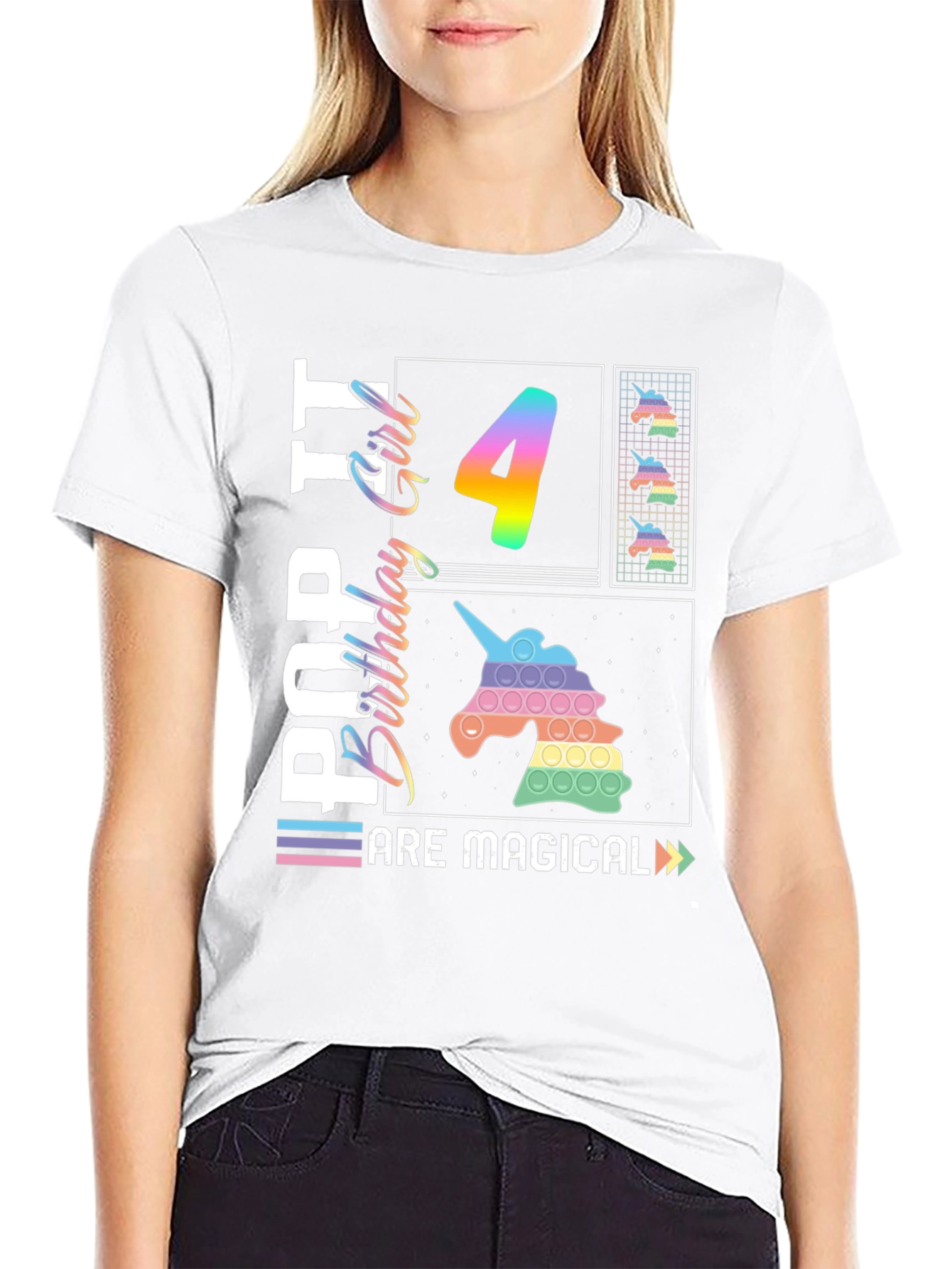 Pop It Birthday Girl 4 T-Shirt
