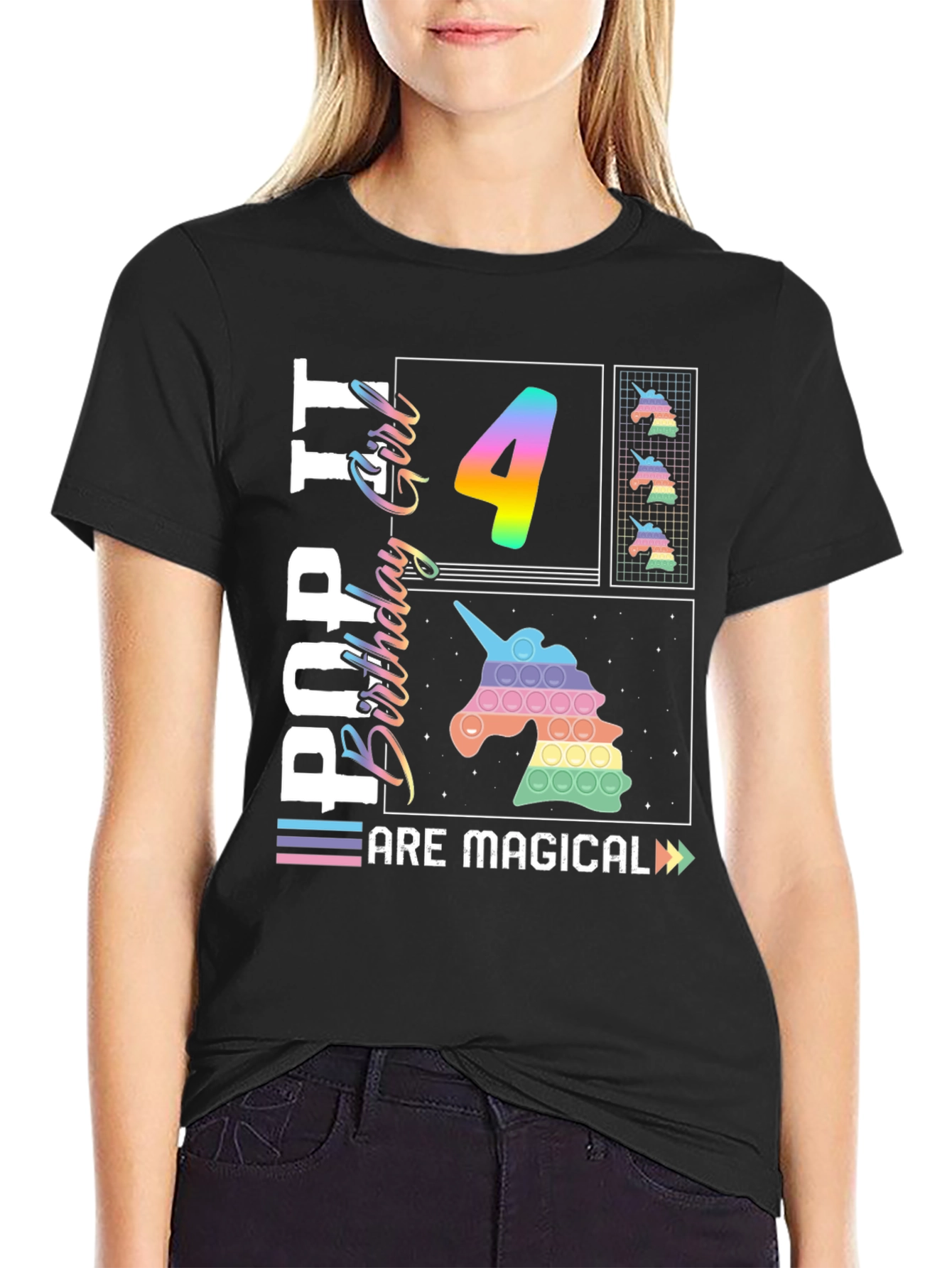 Pop It Birthday Girl 4 T-Shirt