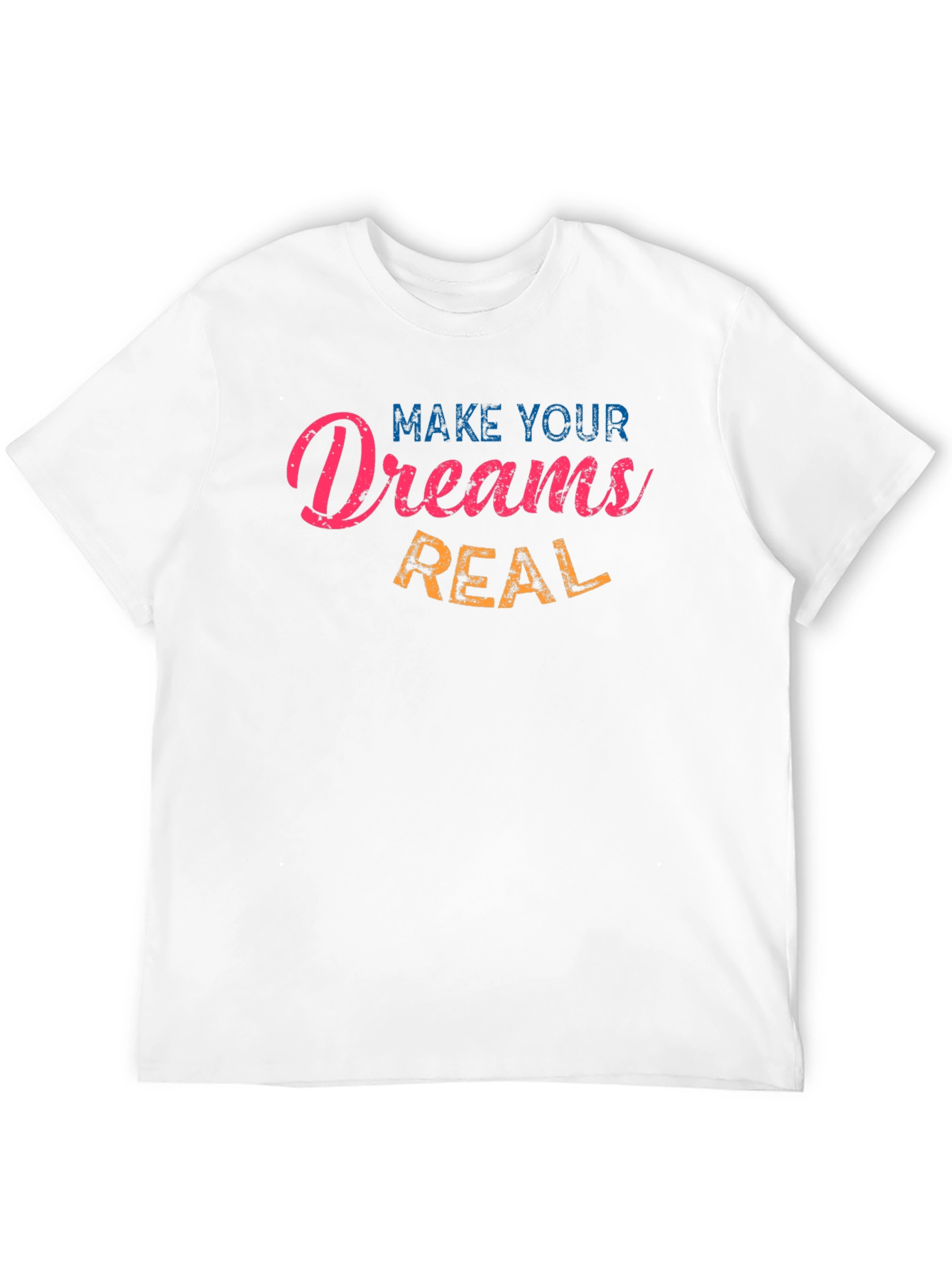 Inspirational Dreams Real Mens Black T-Shirt