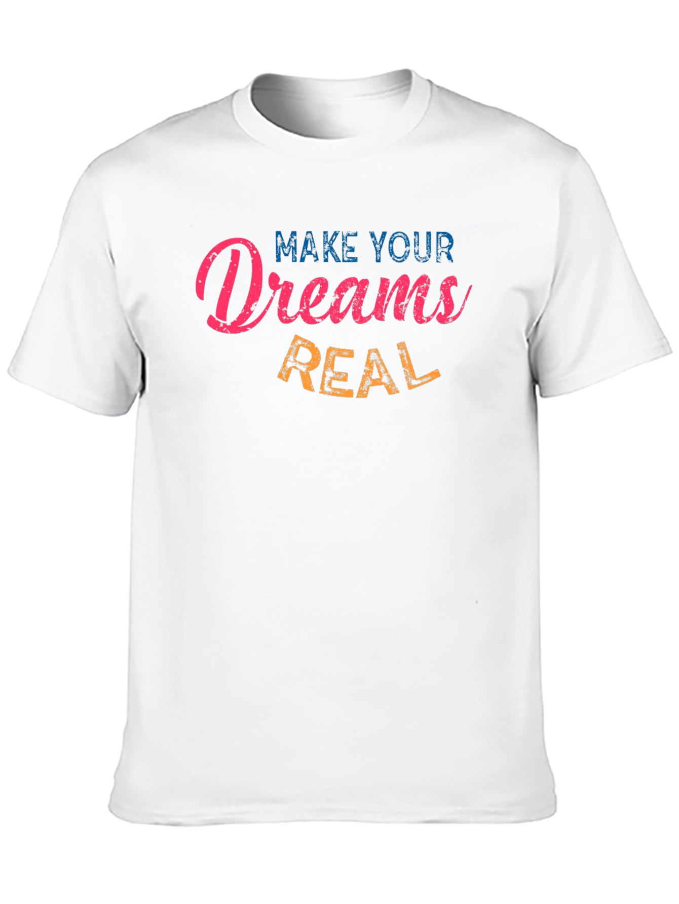 Inspirational Dreams Real Mens Black T-Shirt