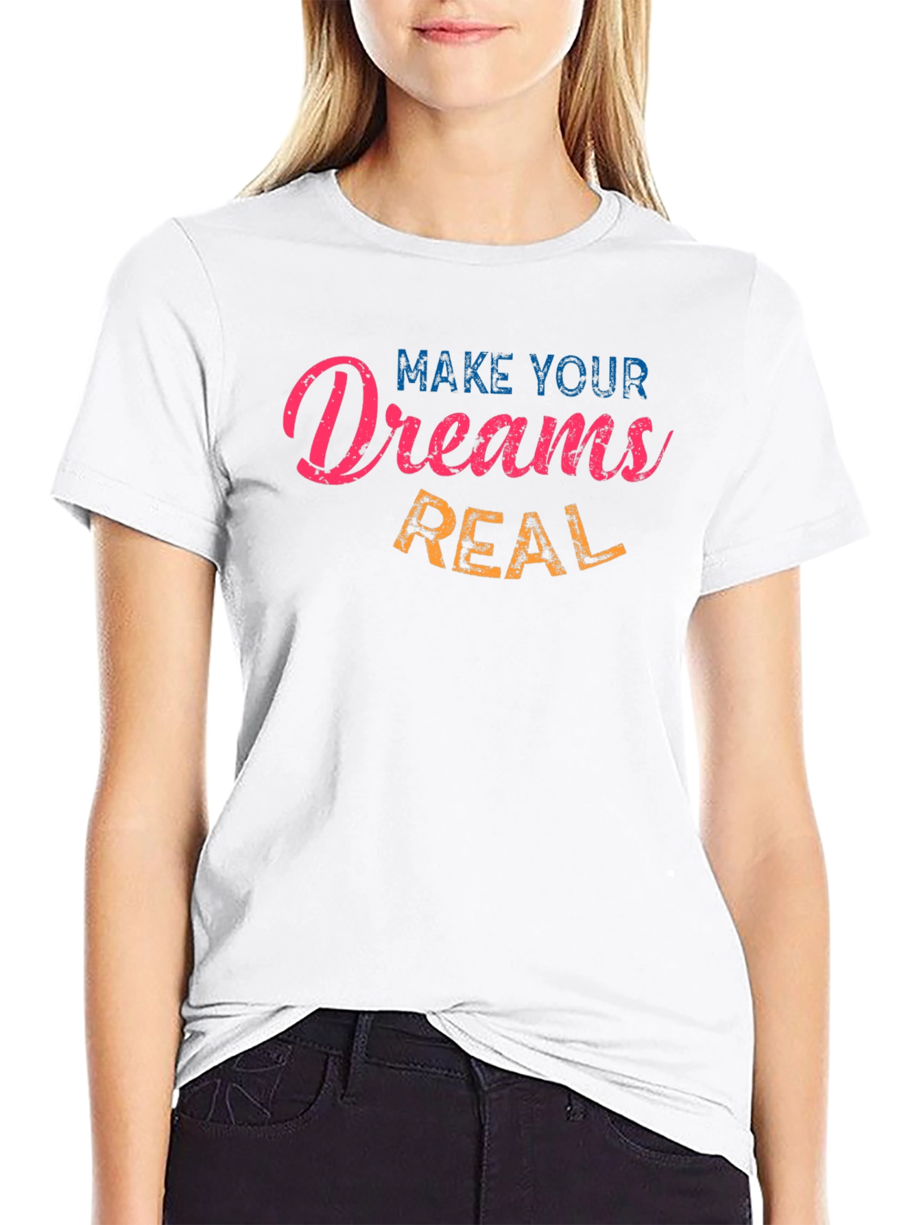 Inspirational Dreams Real Mens Black T-Shirt