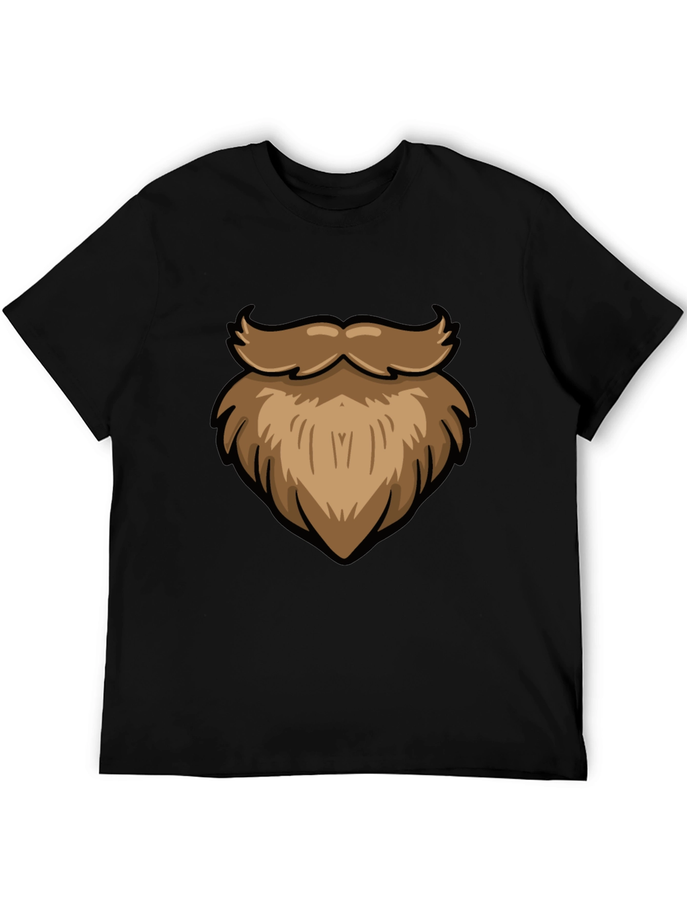 Funny Beard Graphic Black T-Shirt