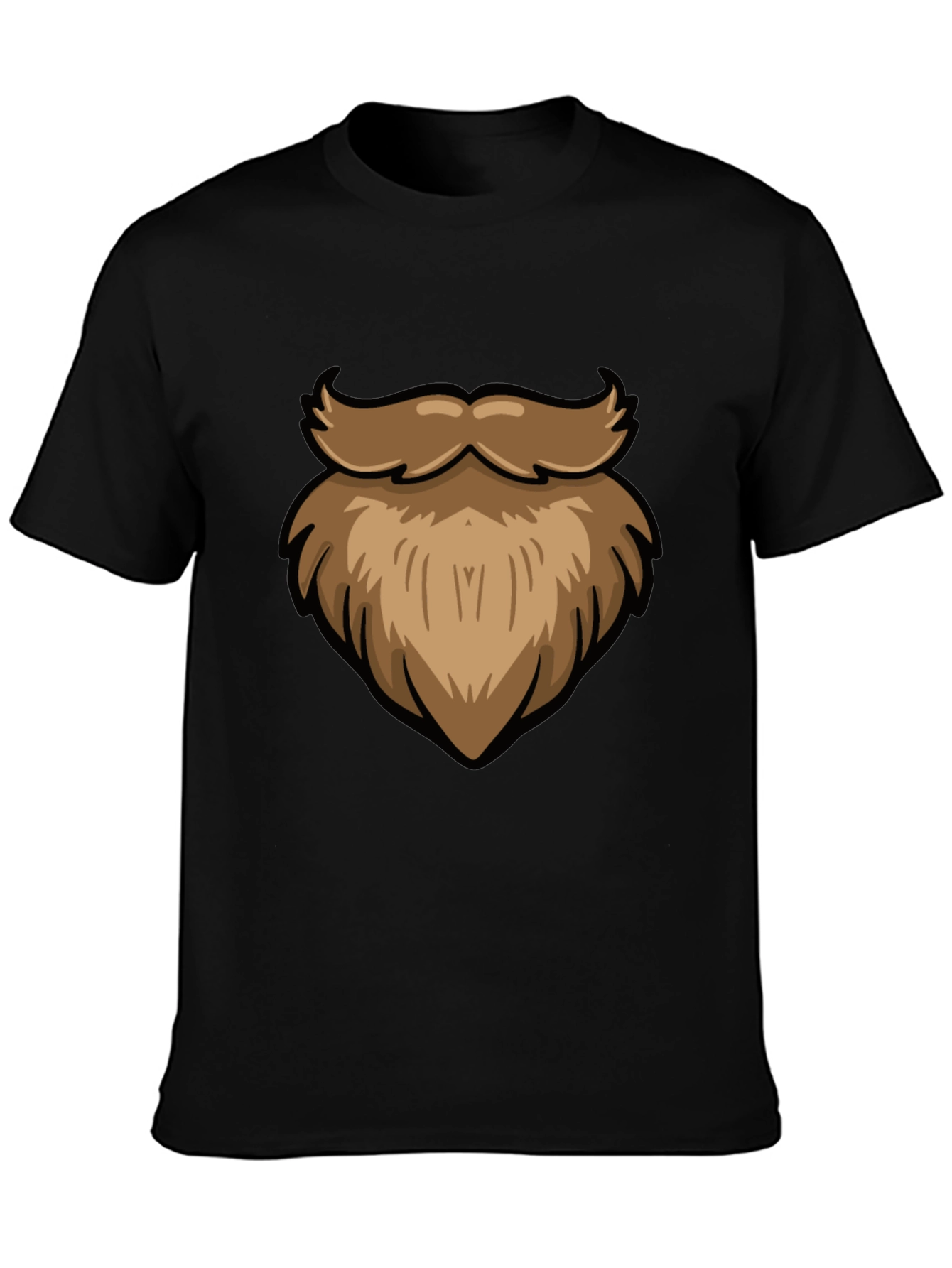 Funny Beard Graphic Black T-Shirt