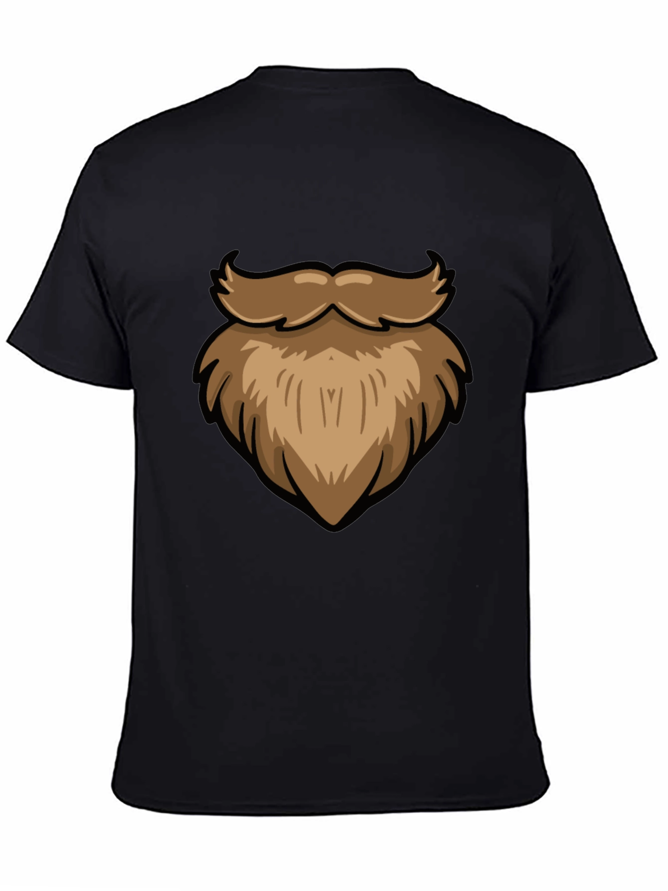 Funny Beard Graphic Black T-Shirt