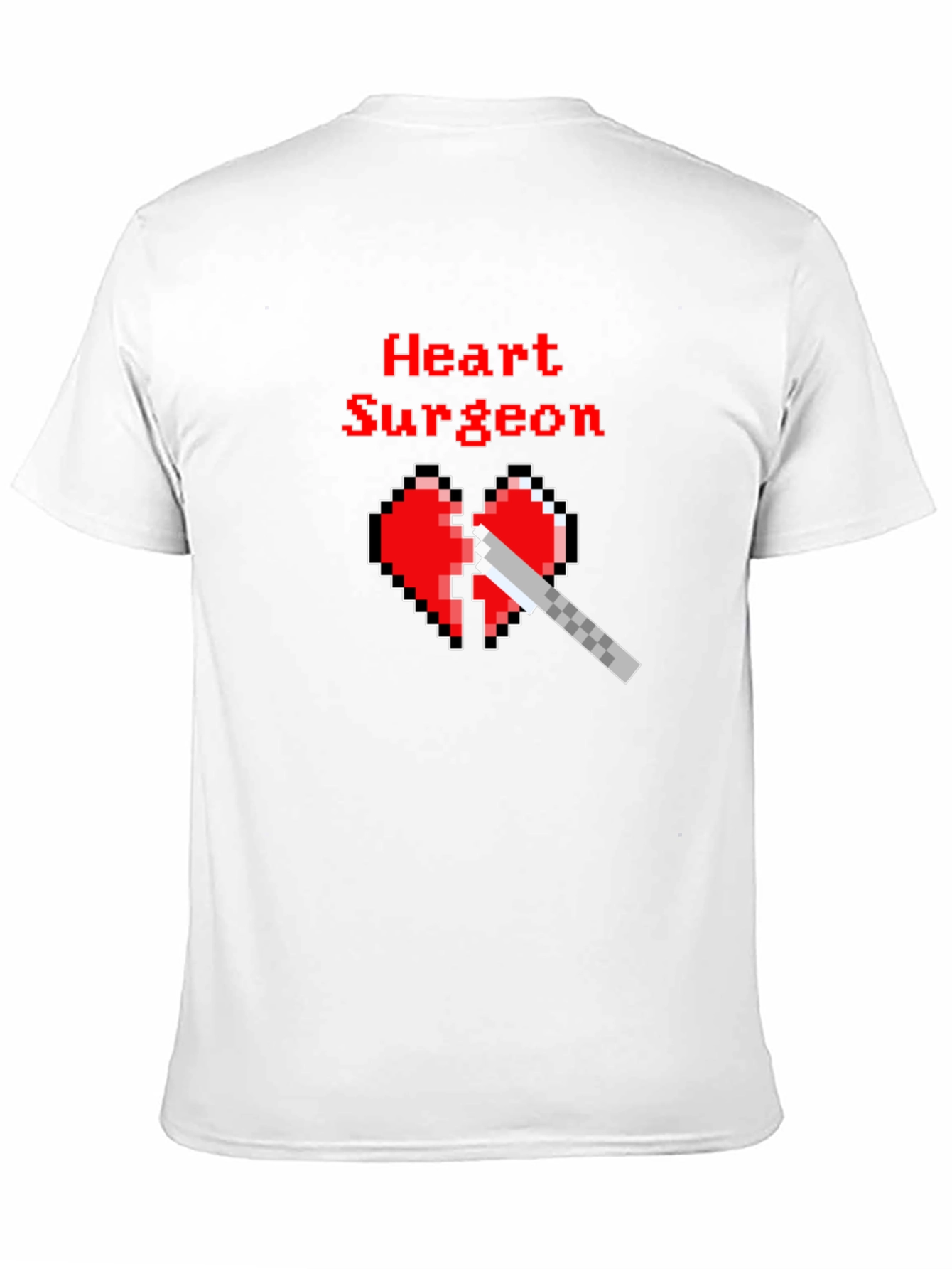 Heart Surgeon Pixel Art T-Shirt - Funny Medical Tee
