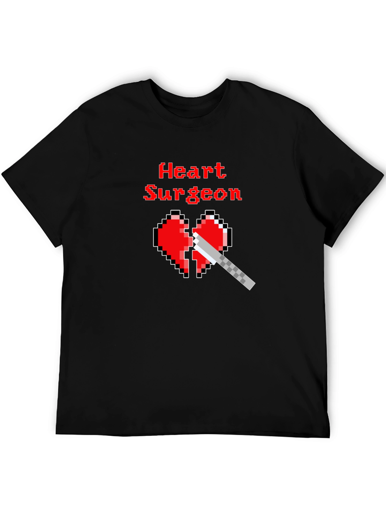 Heart Surgeon Pixel Art T-Shirt - Funny Medical Tee