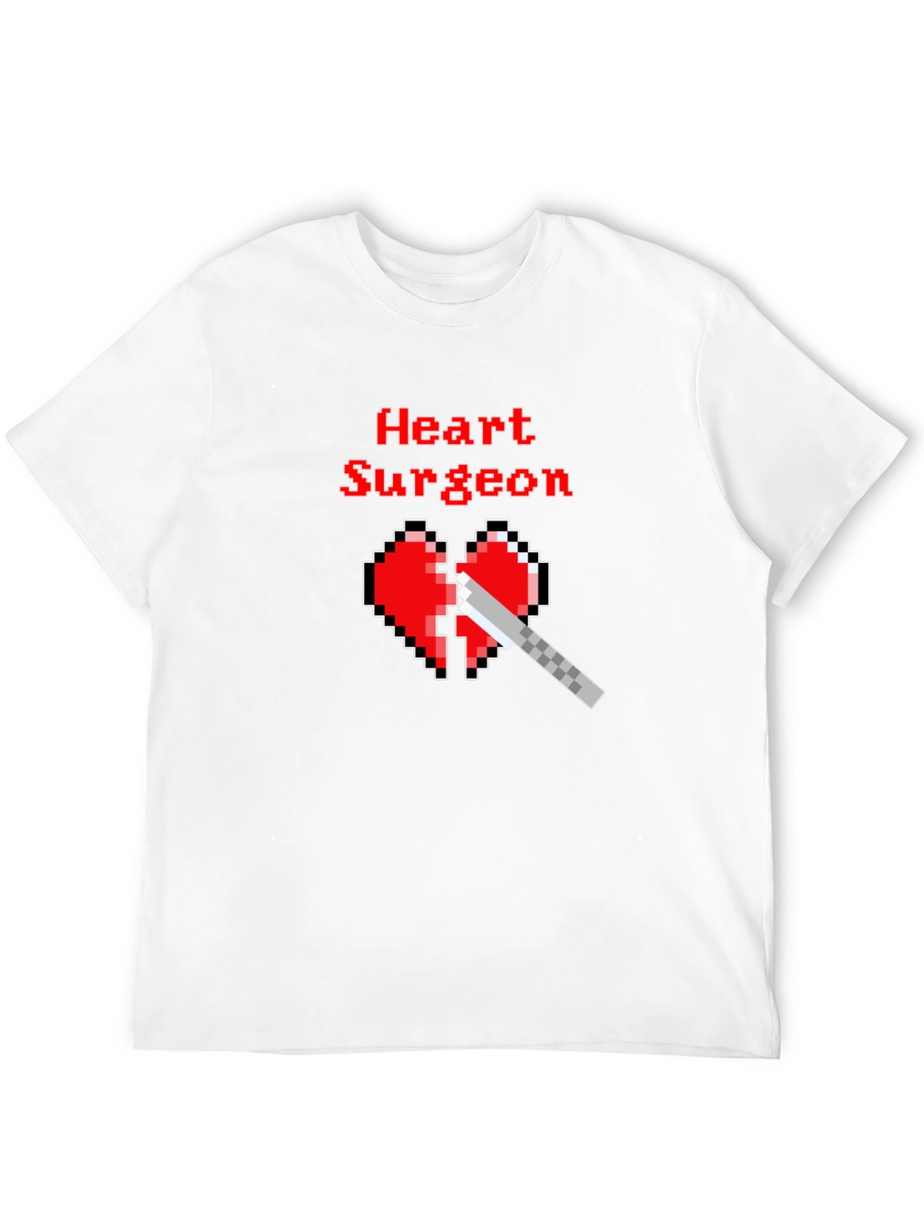 Heart Surgeon Pixel Art T-Shirt - Funny Medical Tee