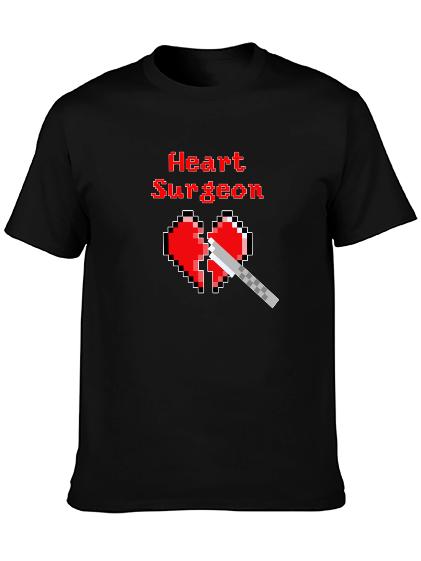 Heart Surgeon Pixel Art T-Shirt - Funny Medical Tee