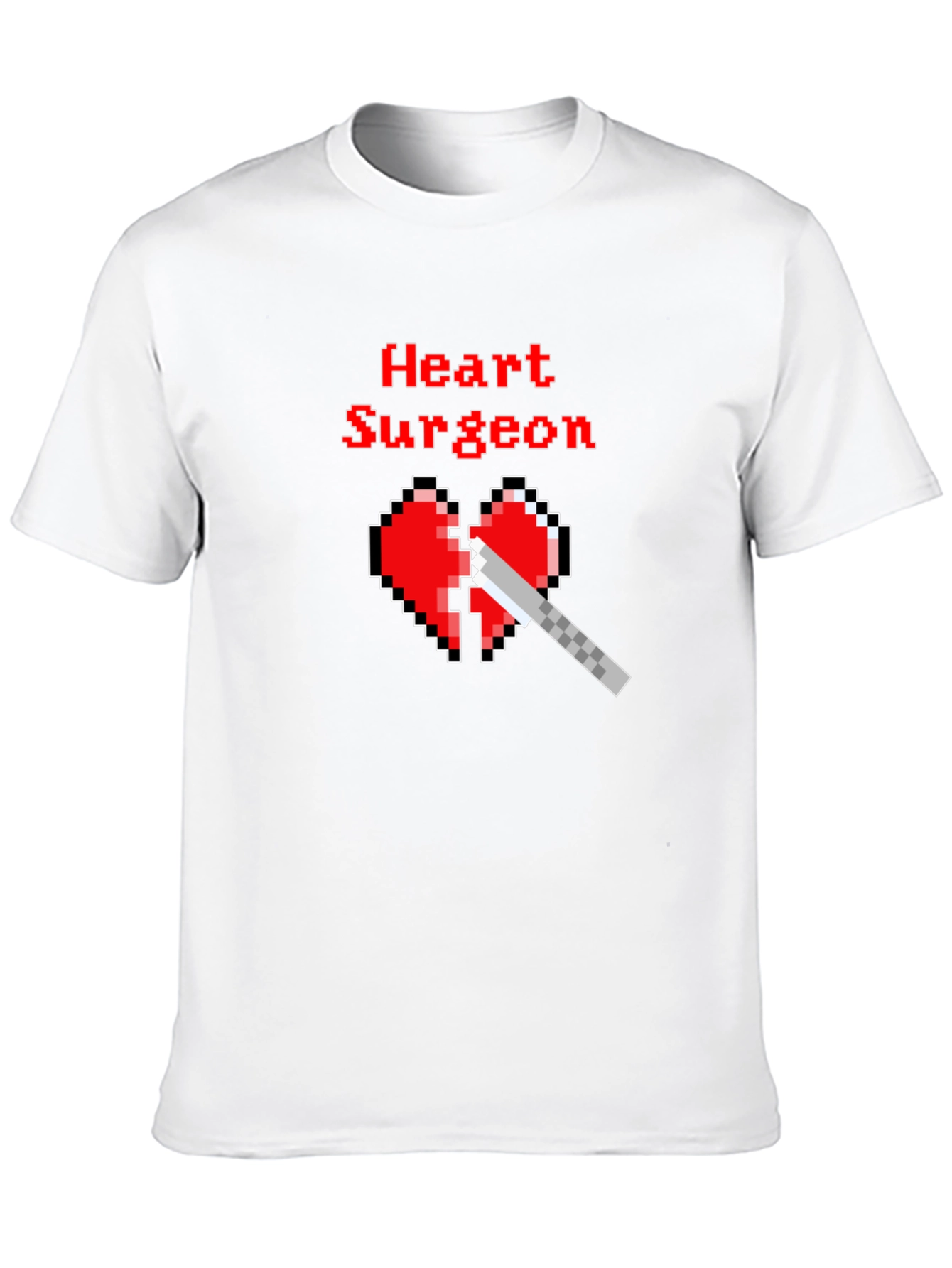 Heart Surgeon Pixel Art T-Shirt - Funny Medical Tee