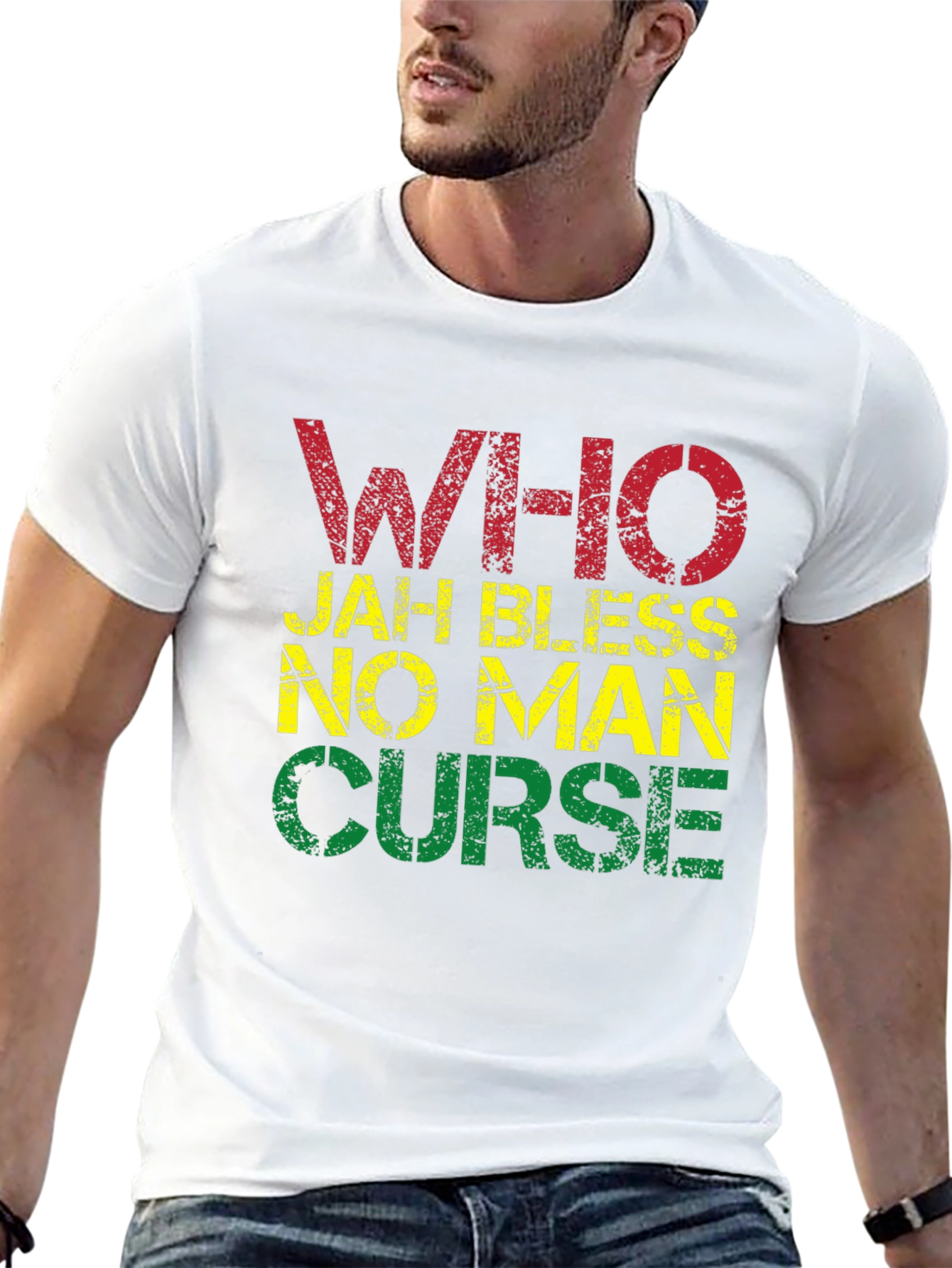 Rasta T-Shirt - Who Jah Bless No Man Curse