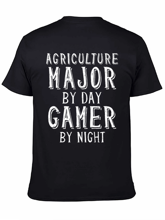 Agriculture Major Gamer T-Shirt - Black Cotton Tee