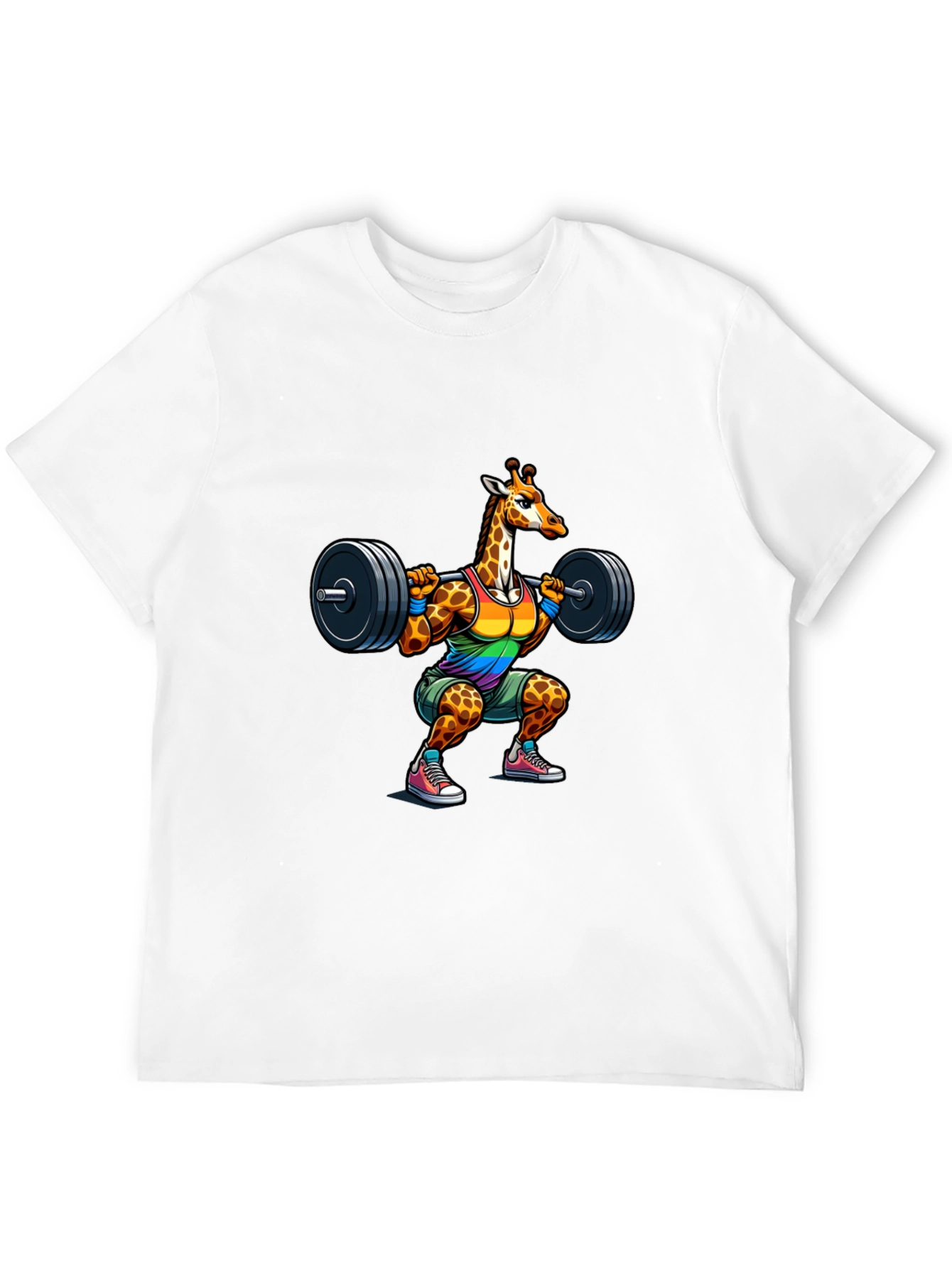 Giraffe Gym Black T-Shirt