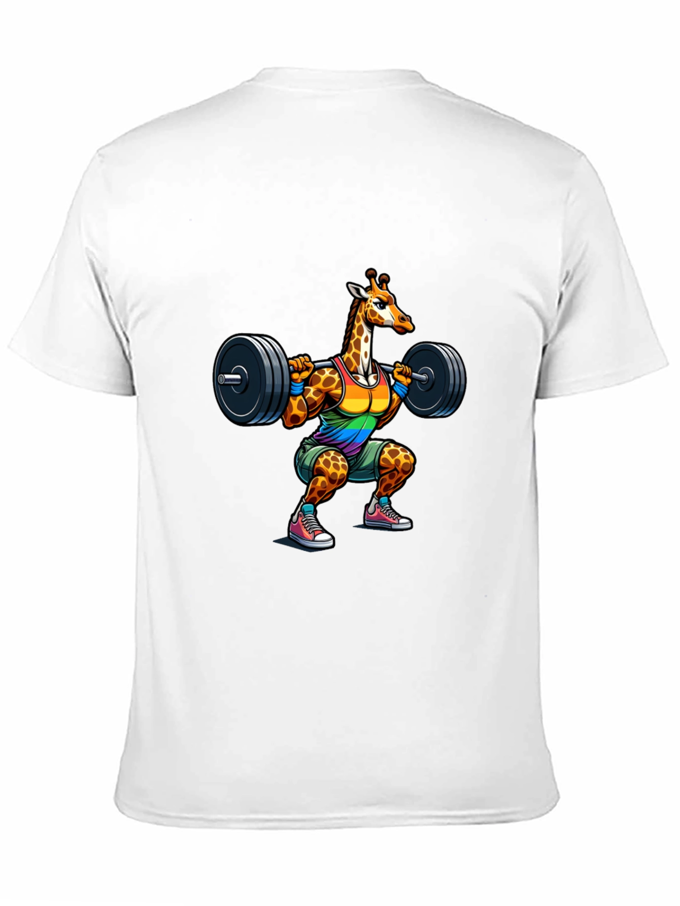 Giraffe Gym Black T-Shirt