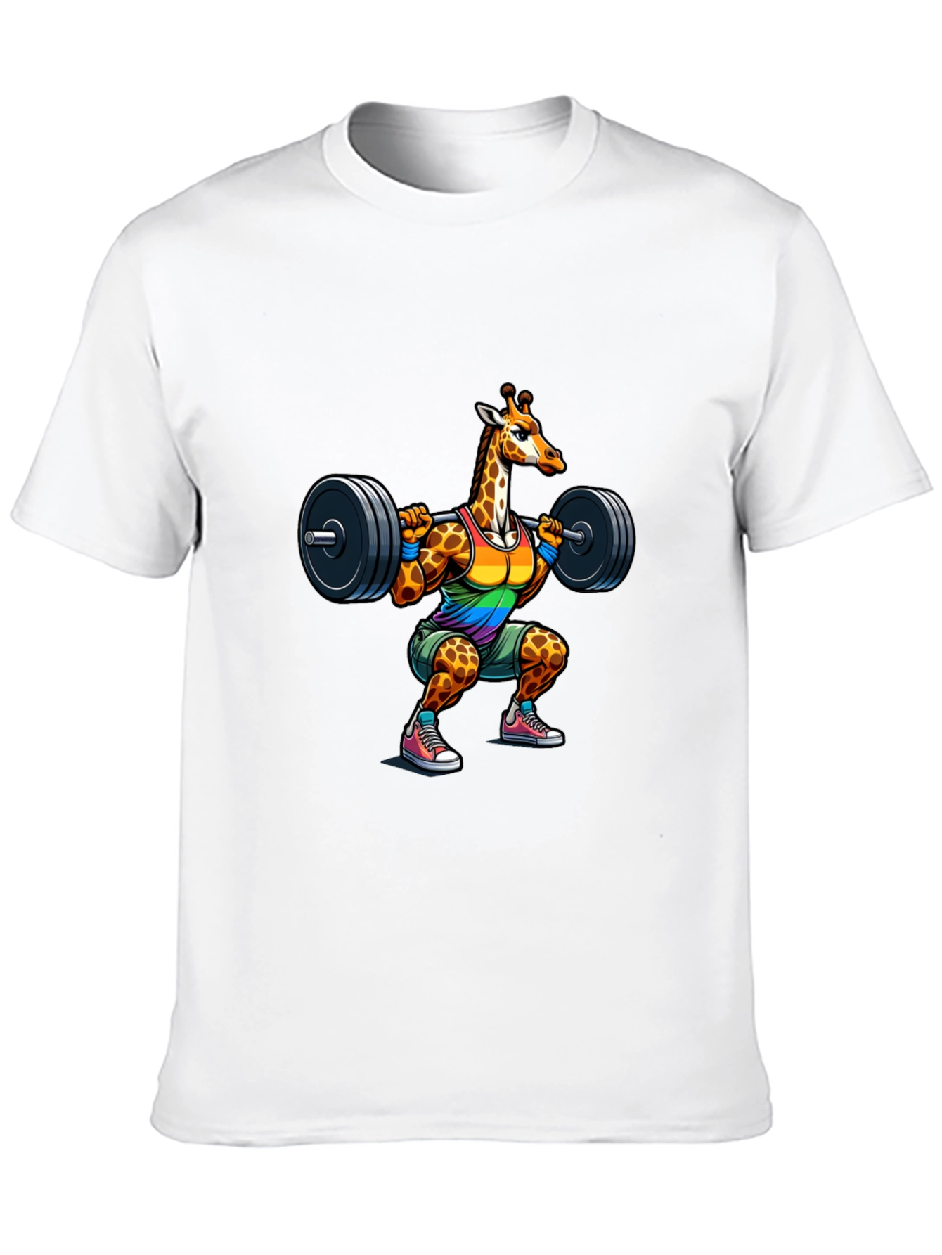 Giraffe Gym Black T-Shirt
