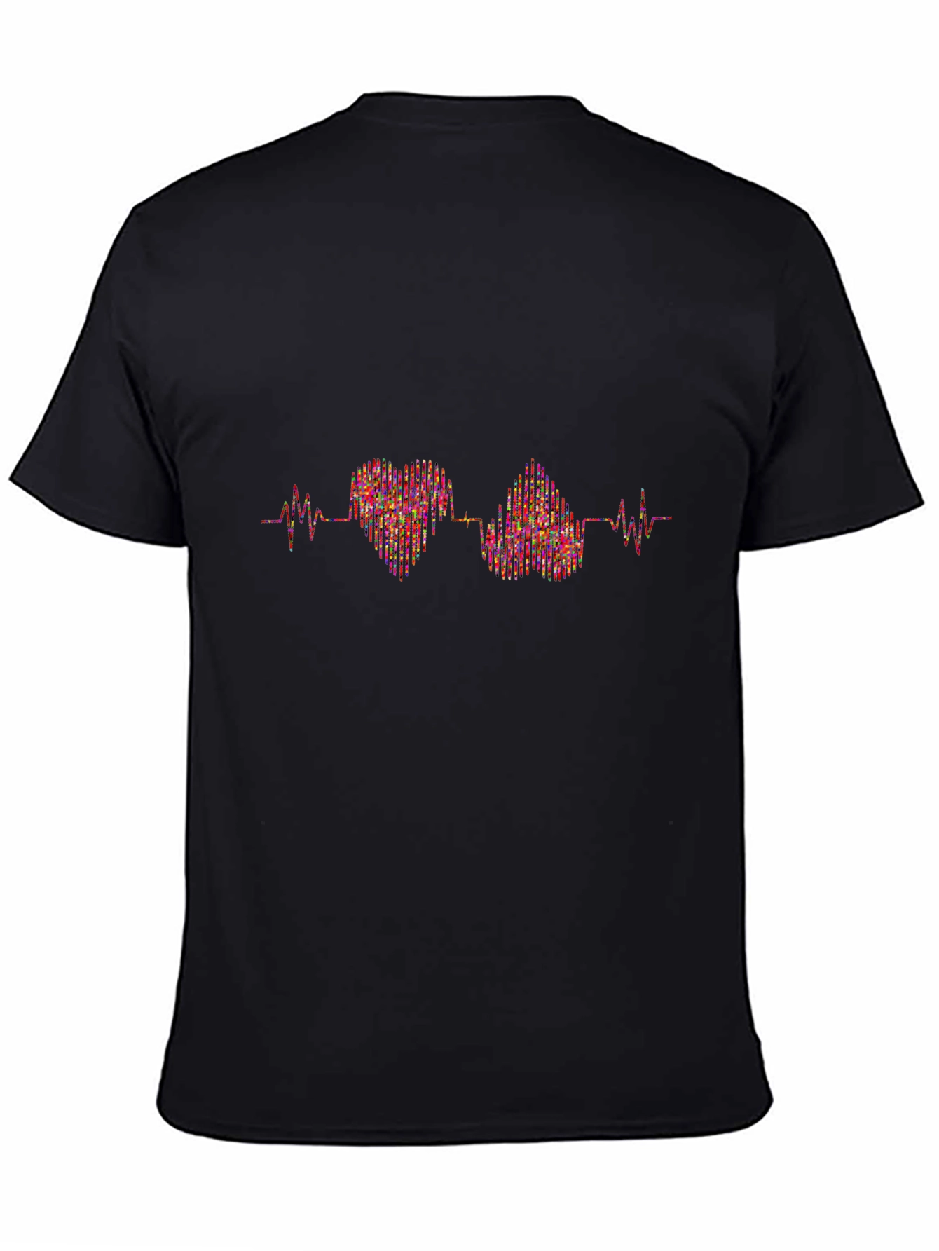 Heartbeat Love Graphic Tee - Black