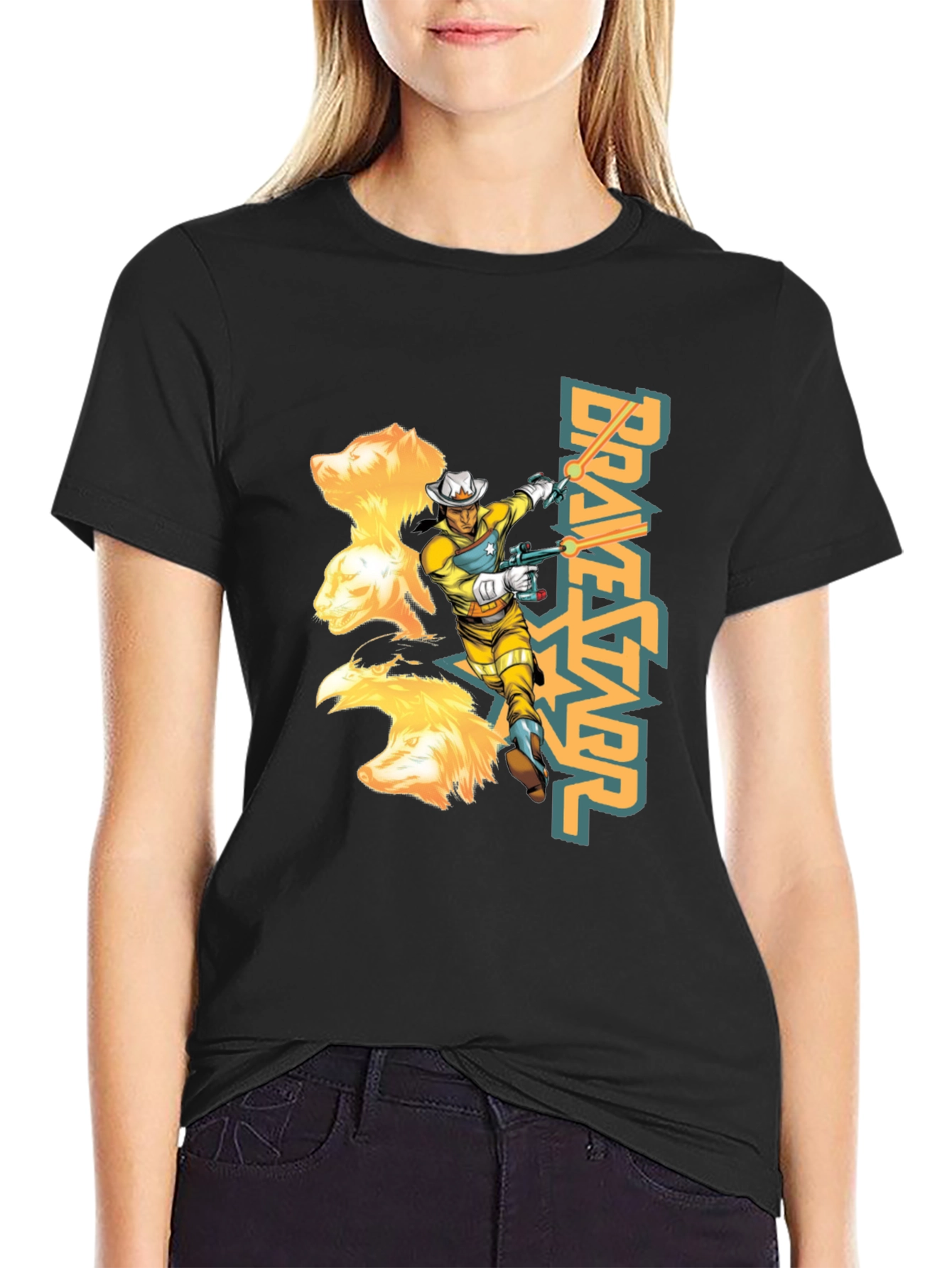 Bravestarr Graphic Tee - Retro Cartoon T-Shirt