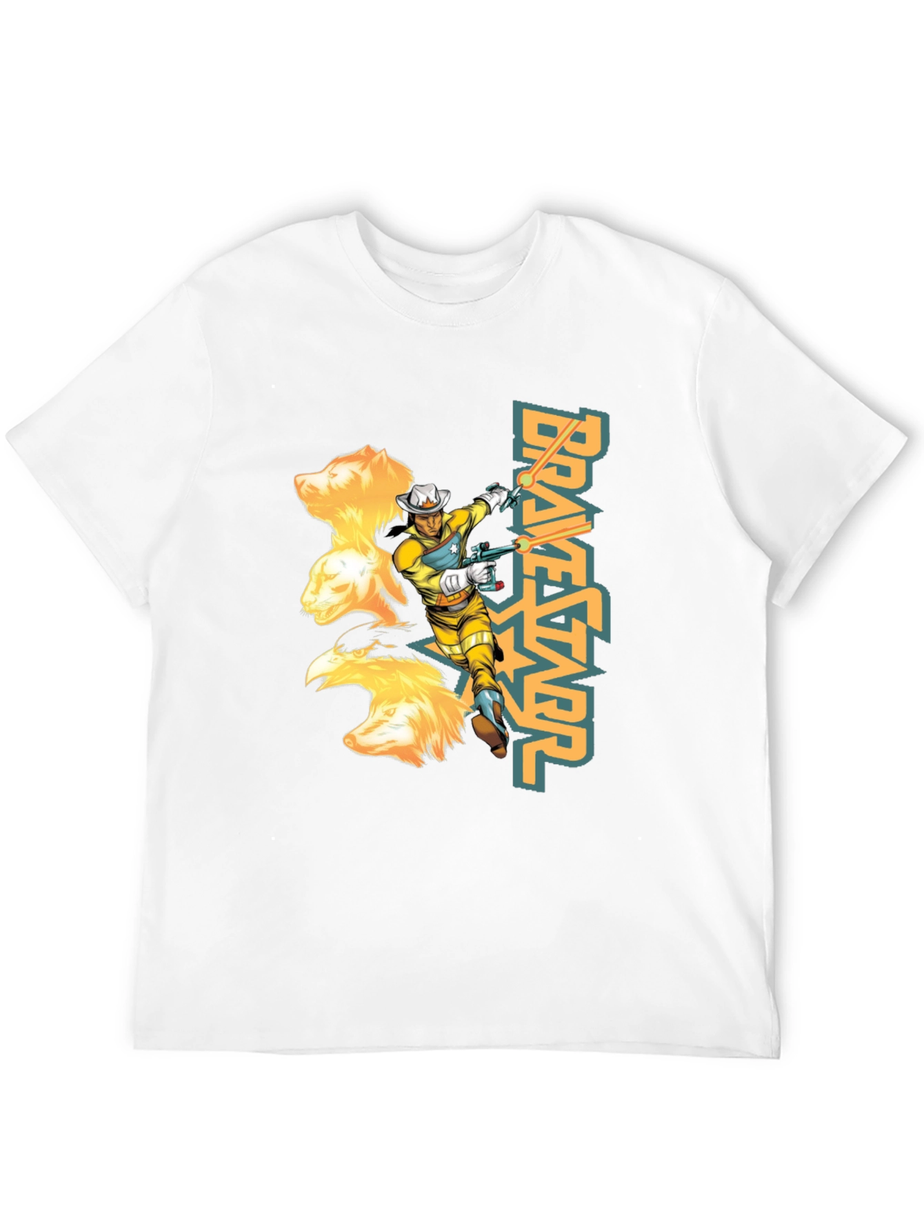Bravestarr Graphic Tee - Retro Cartoon T-Shirt